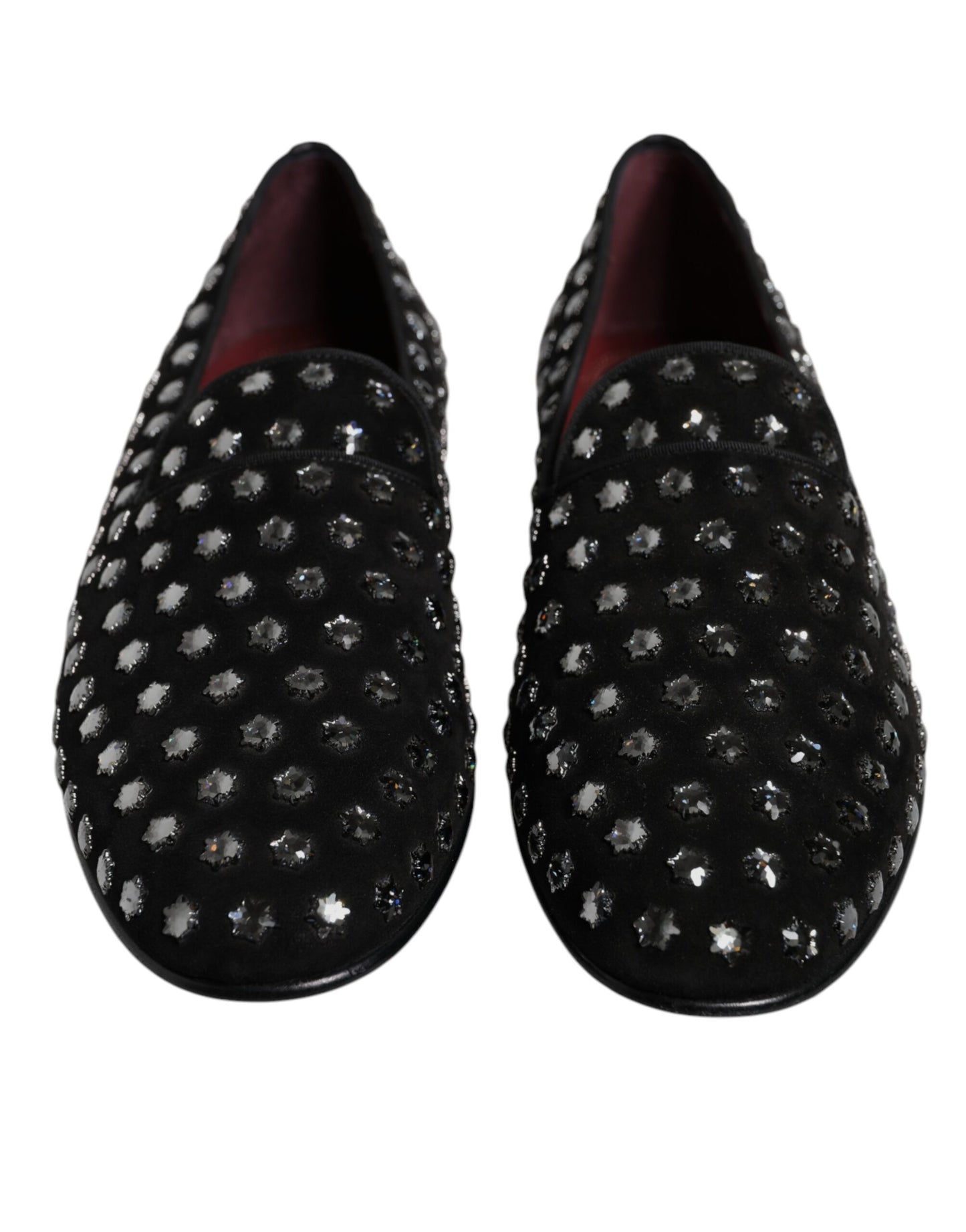Dolce & Gabbana Black Crystal Embellished Loafers Dress Shoes Dolce & Gabbana