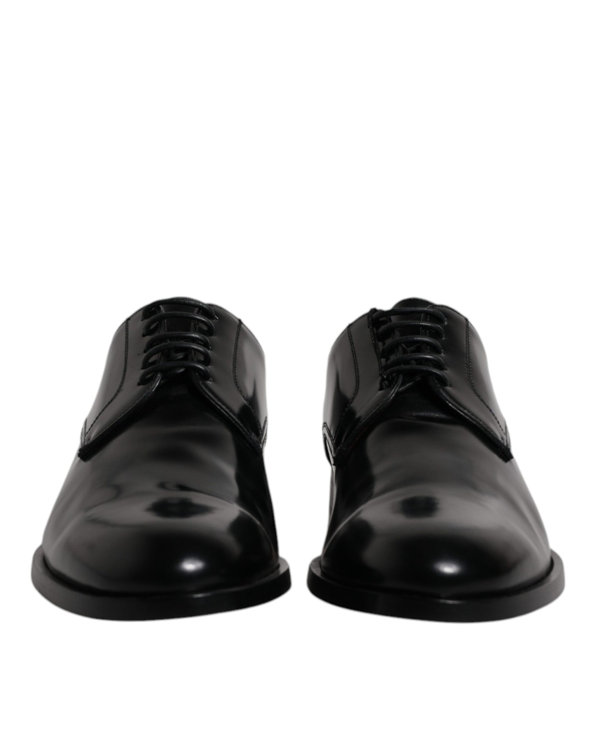Dolce & Gabbana Black Calfskin Leather Derby Lace Up Formal Dress Shoes Dolce & Gabbana