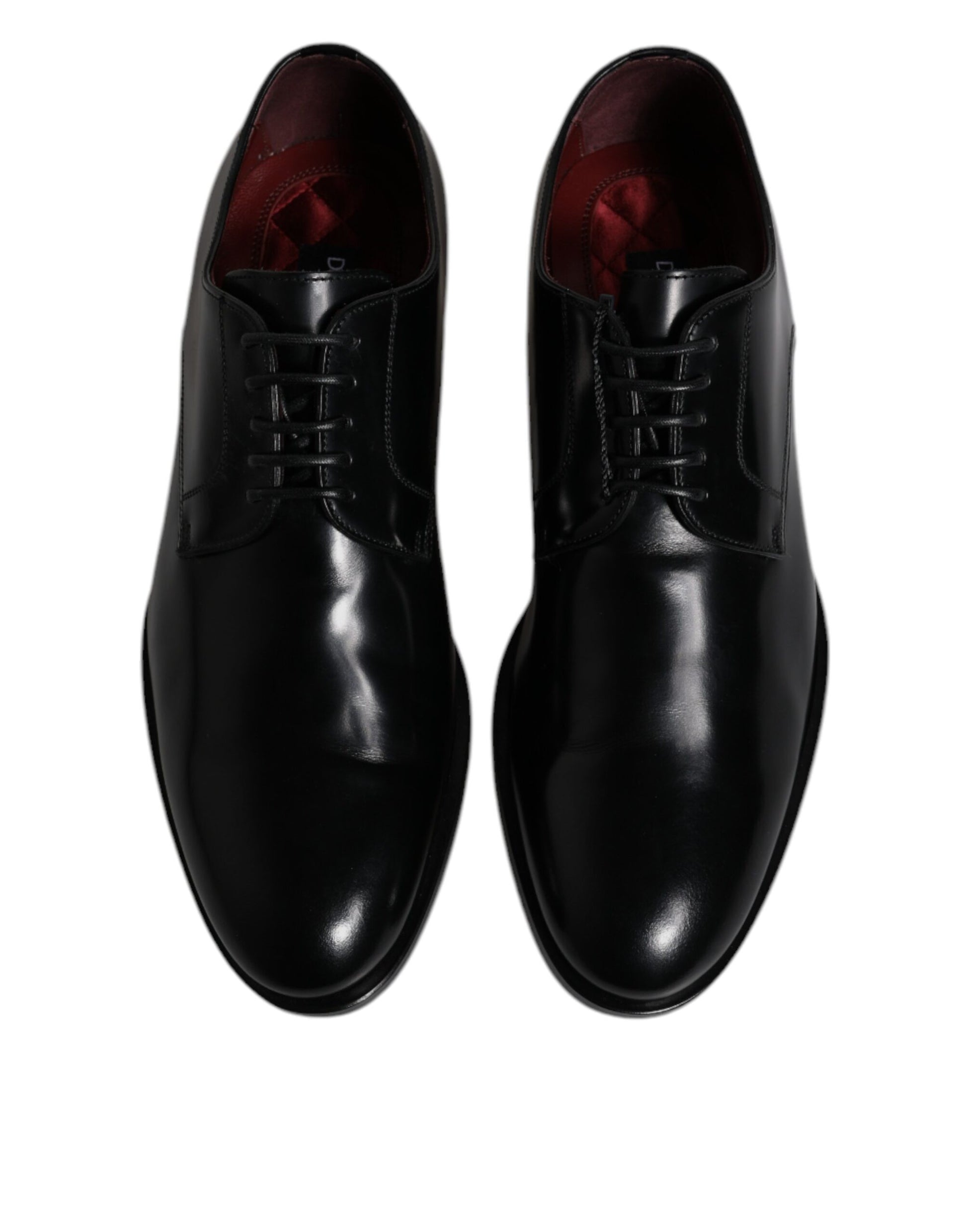 Dolce & Gabbana Black Calfskin Leather Derby Lace Up Formal Dress Shoes Dolce & Gabbana