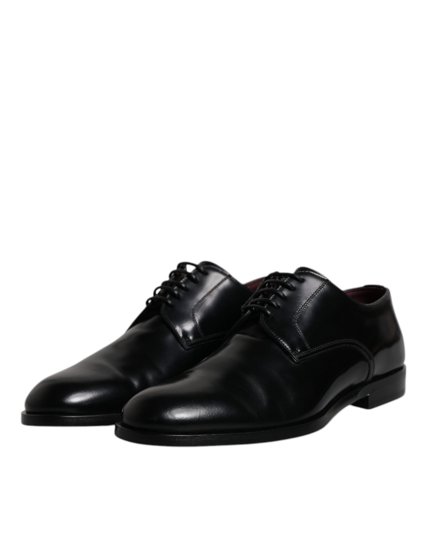 Dolce & Gabbana Black Calfskin Leather Derby Lace Up Formal Dress Shoes Dolce & Gabbana