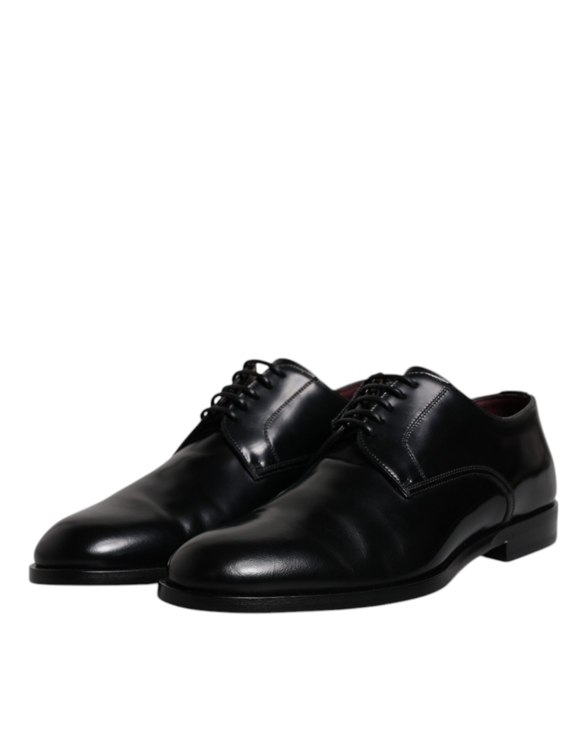 Dolce & Gabbana Black Calfskin Leather Derby Lace Up Formal Dress Shoes Dolce & Gabbana