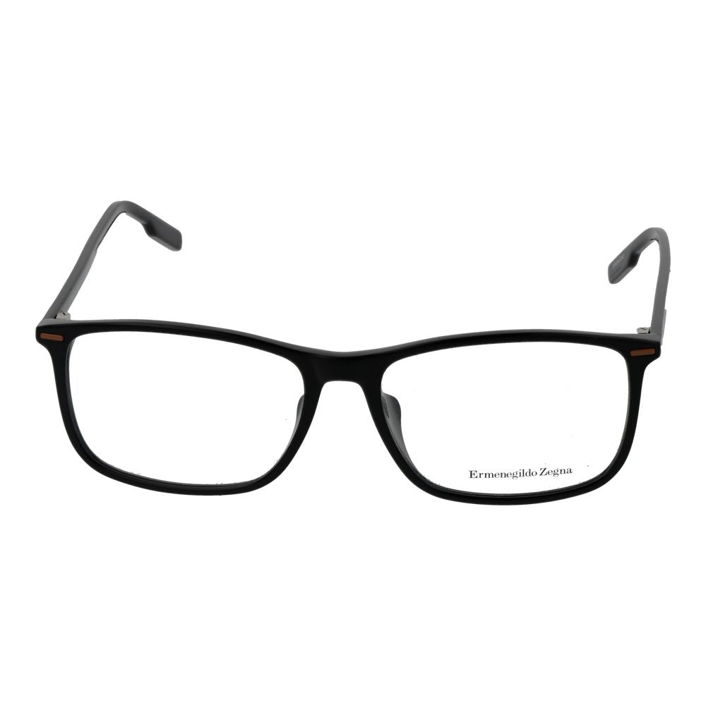 Ermenegildo Zegna black acetate glasses frames with sleek design and modern style, showcasing the elegant eyewear.