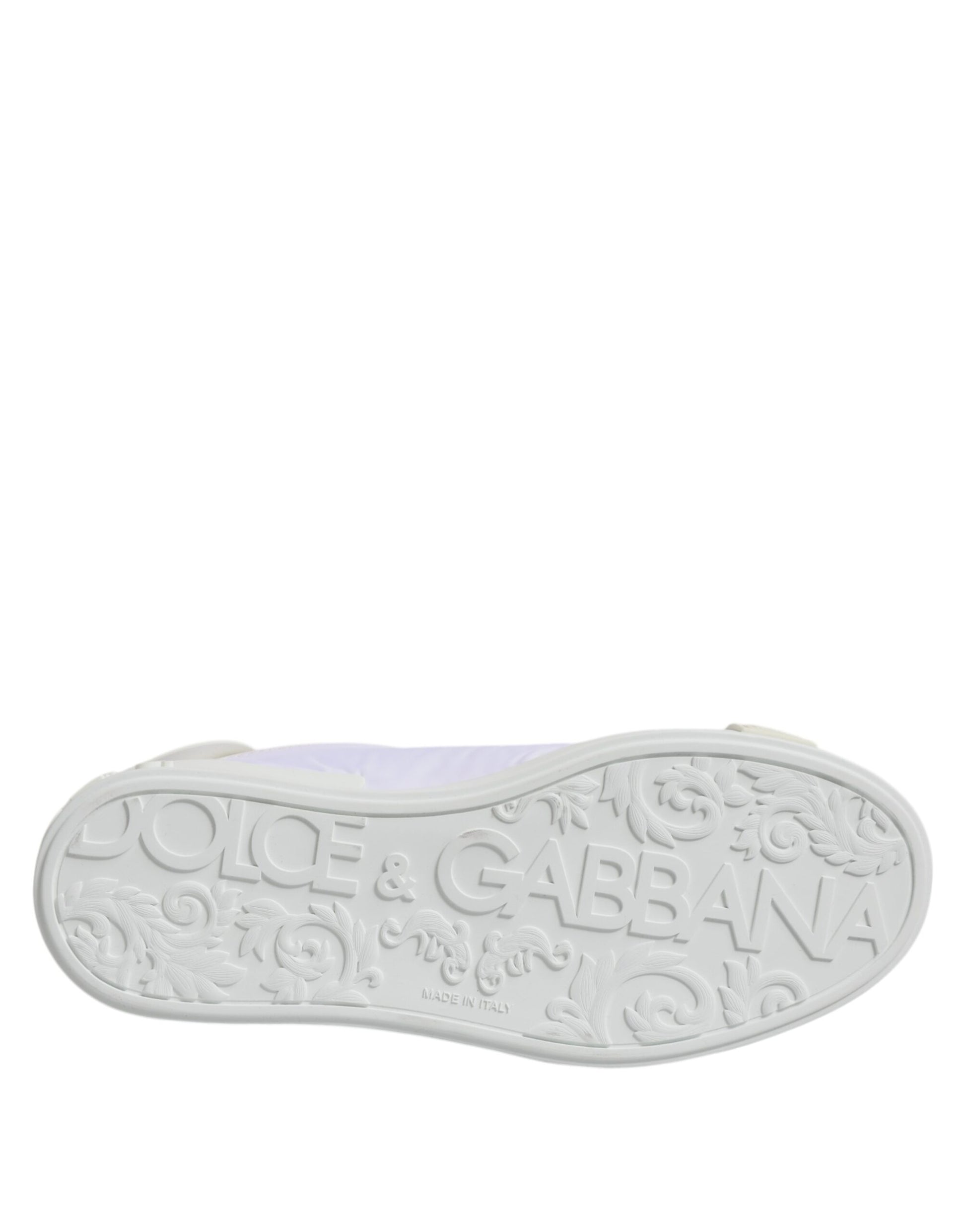 Dolce & Gabbana White Nylon Leather Low Top Sneakers Shoes Dolce & Gabbana