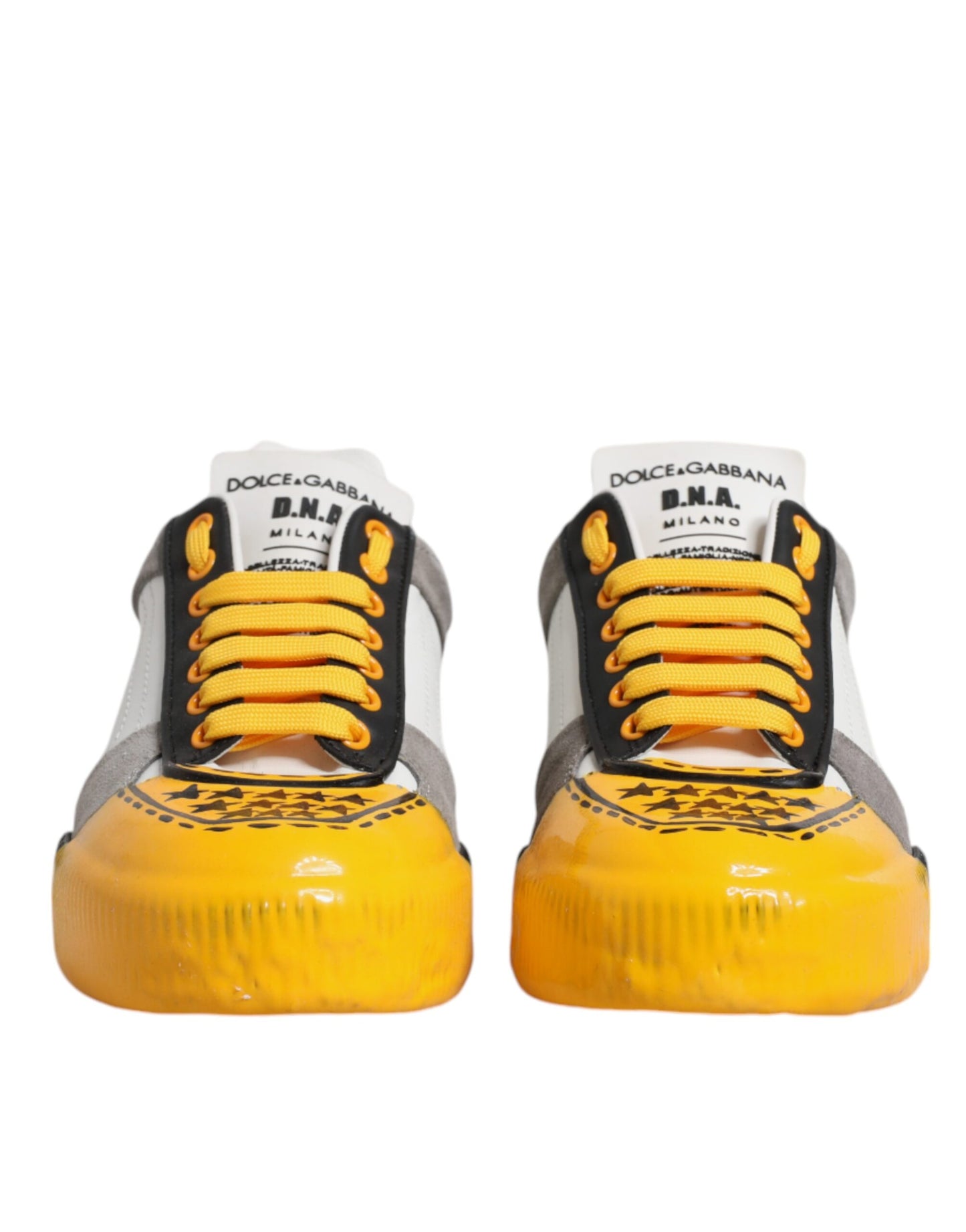 Dolce & Gabbana Multicolor Leather DNA Low Top Sneakers Shoes Dolce & Gabbana