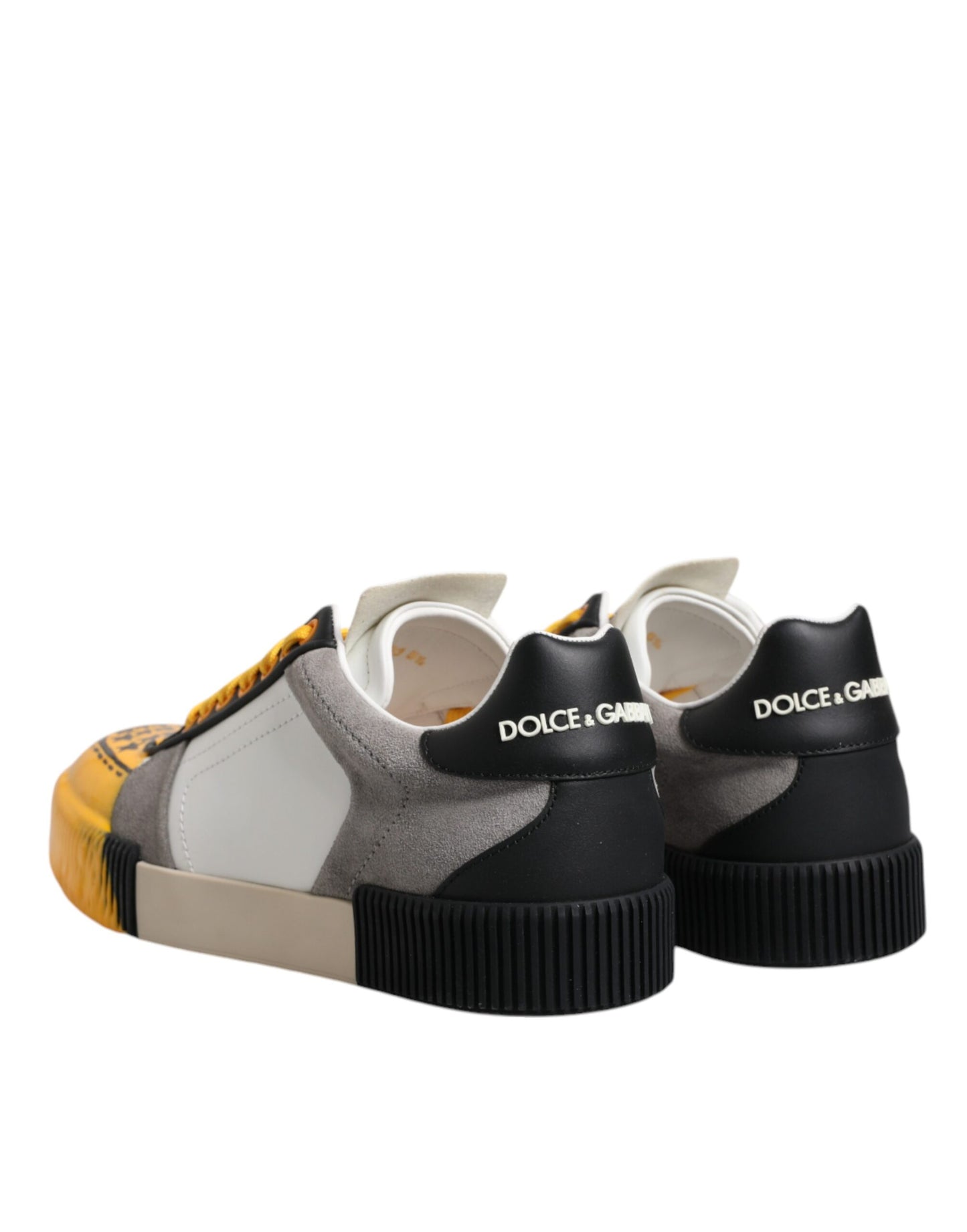 Dolce & Gabbana Multicolor Leather DNA Low Top Sneakers Shoes Dolce & Gabbana