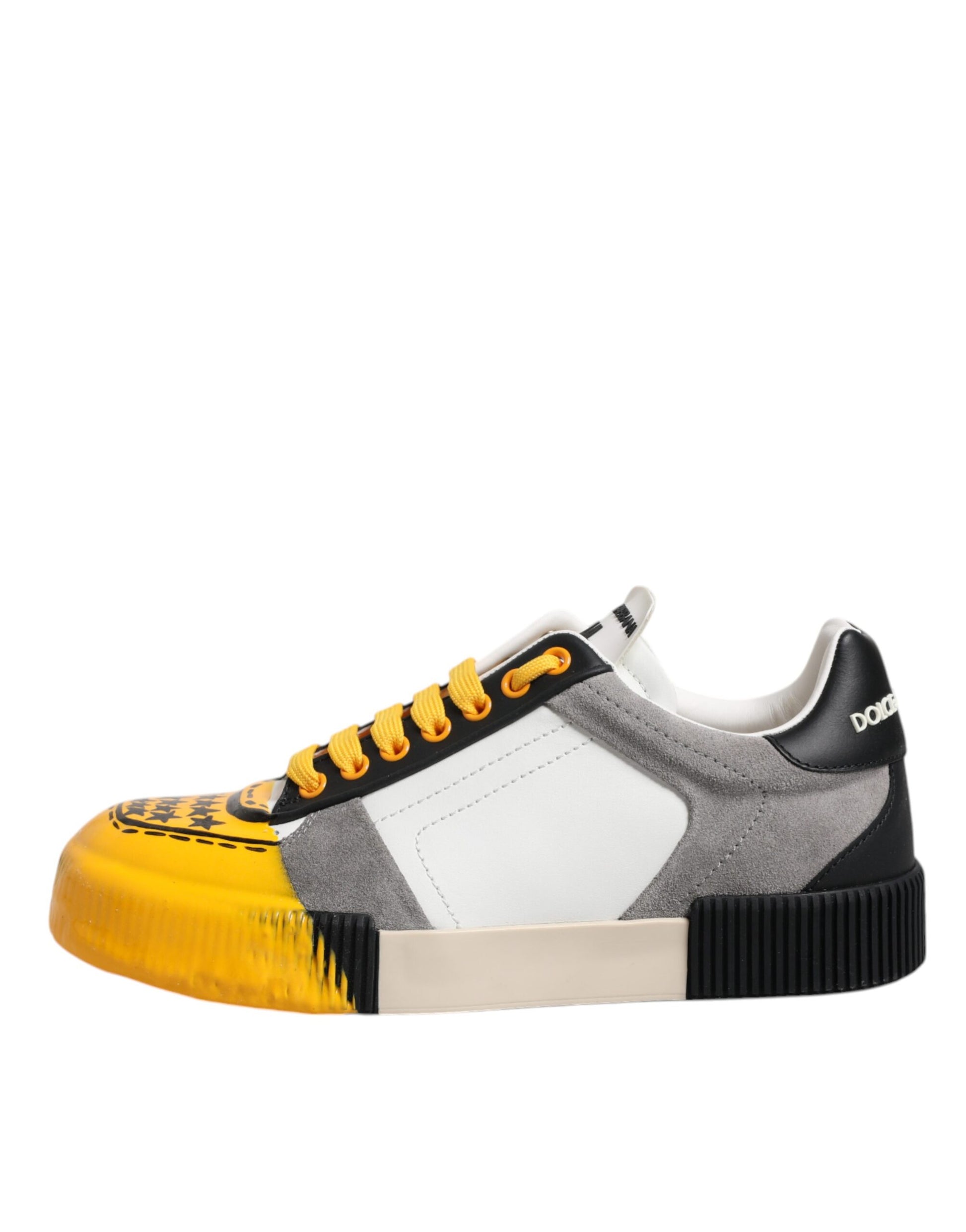 Dolce & Gabbana Multicolor Leather DNA Low Top Sneakers Shoes Dolce & Gabbana