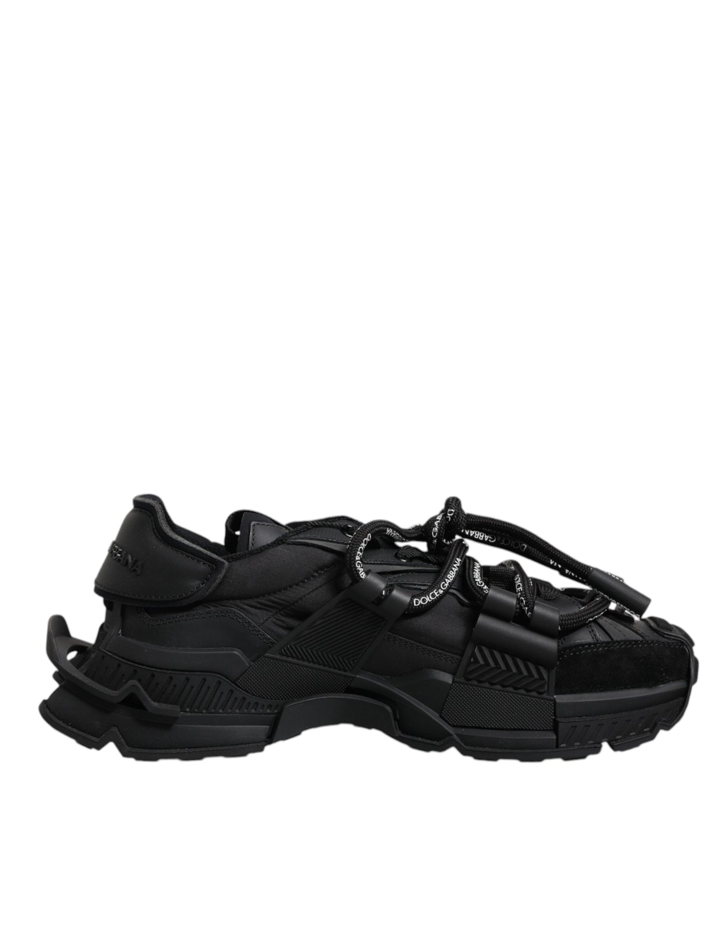 Dolce & Gabbana Black Low Top Space Lace Up Sneakers Shoes Dolce & Gabbana