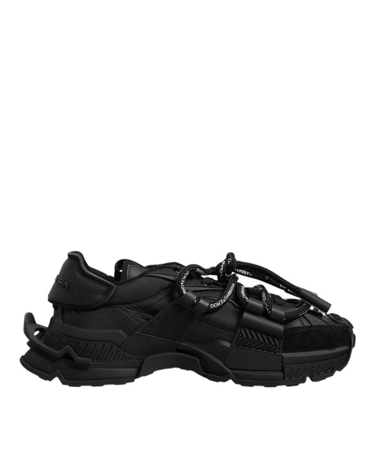 Dolce & Gabbana Black Low Top Space Lace Up Sneakers Shoes Dolce & Gabbana