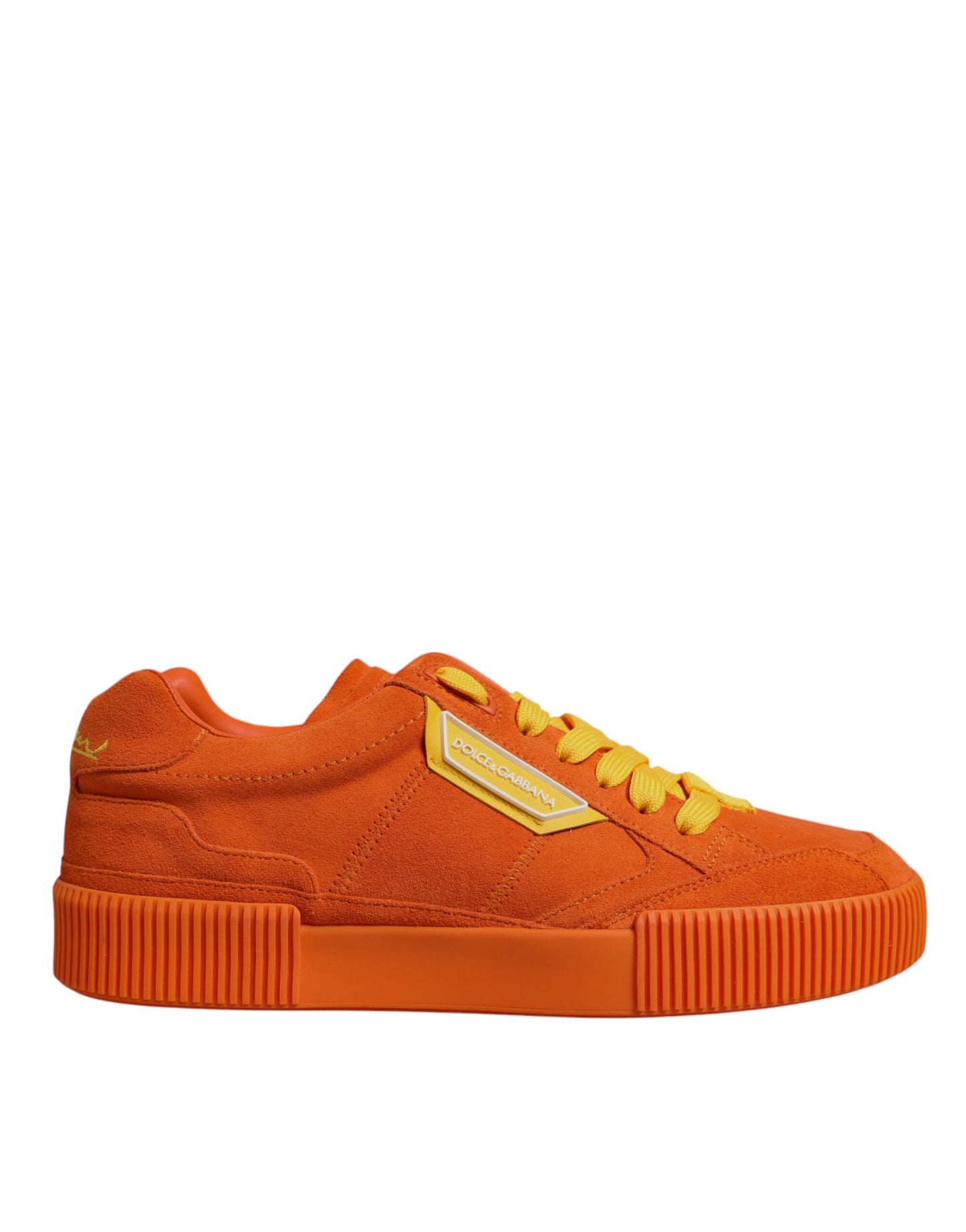 Dolce & Gabbana Orange Miami Leather Low Top Sneakers Shoes Dolce & Gabbana