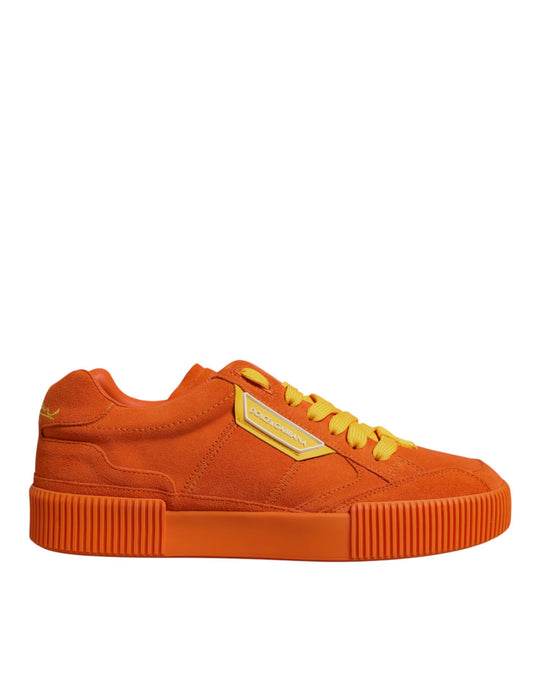 Dolce & Gabbana Orange Miami Leather Low Top Sneakers Shoes Dolce & Gabbana