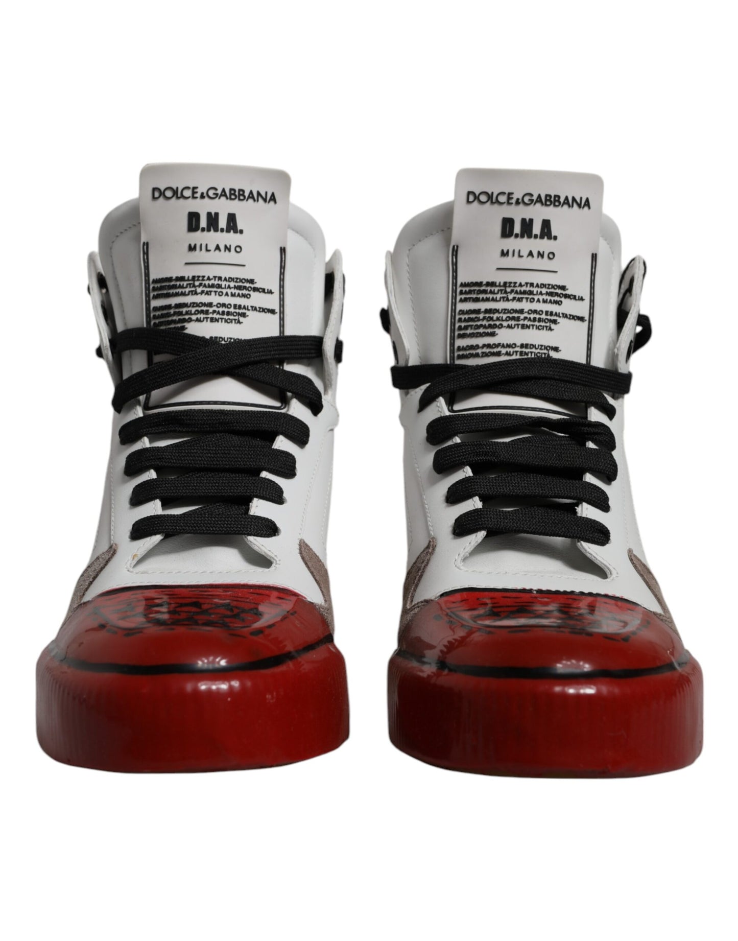 Dolce & Gabbana Multicolor Leather High Top Sneakers Shoes Dolce & Gabbana