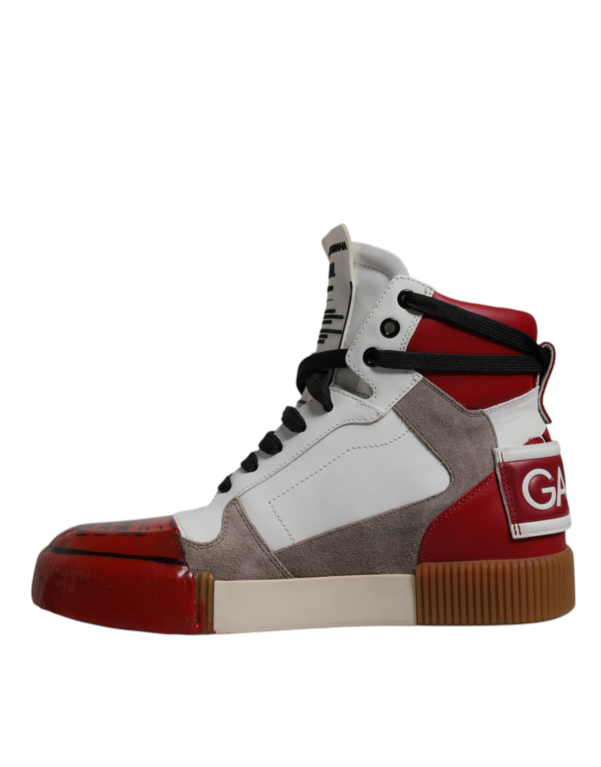 Dolce & Gabbana Multicolor Leather High Top Sneakers Shoes Dolce & Gabbana