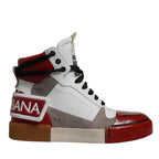 Dolce & Gabbana Multicolor Leather High Top Sneakers Shoes