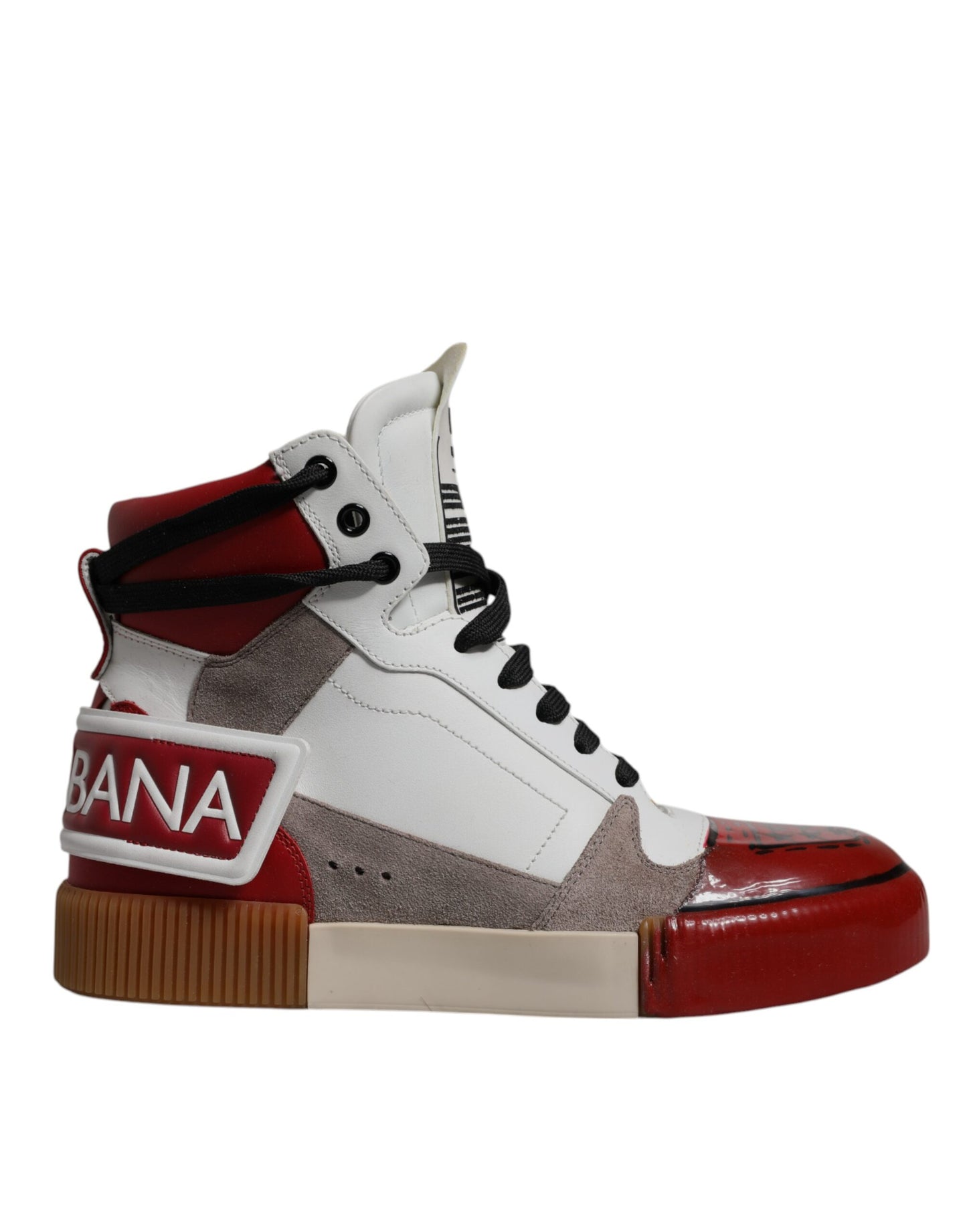 Dolce & Gabbana Multicolor Leather High Top Sneakers Shoes Dolce & Gabbana
