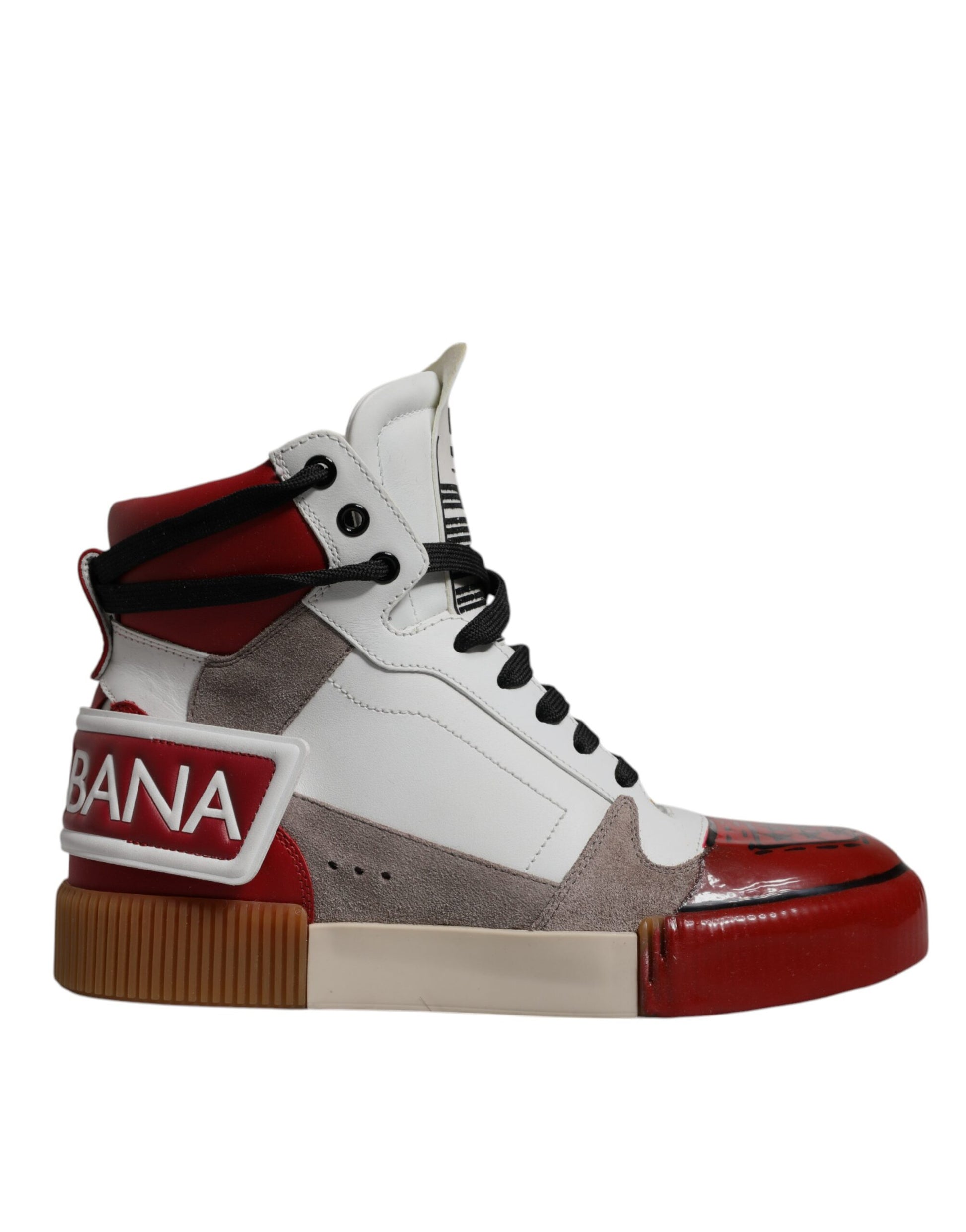 Dolce & Gabbana Multicolor Leather High Top Sneakers Shoes Dolce & Gabbana
