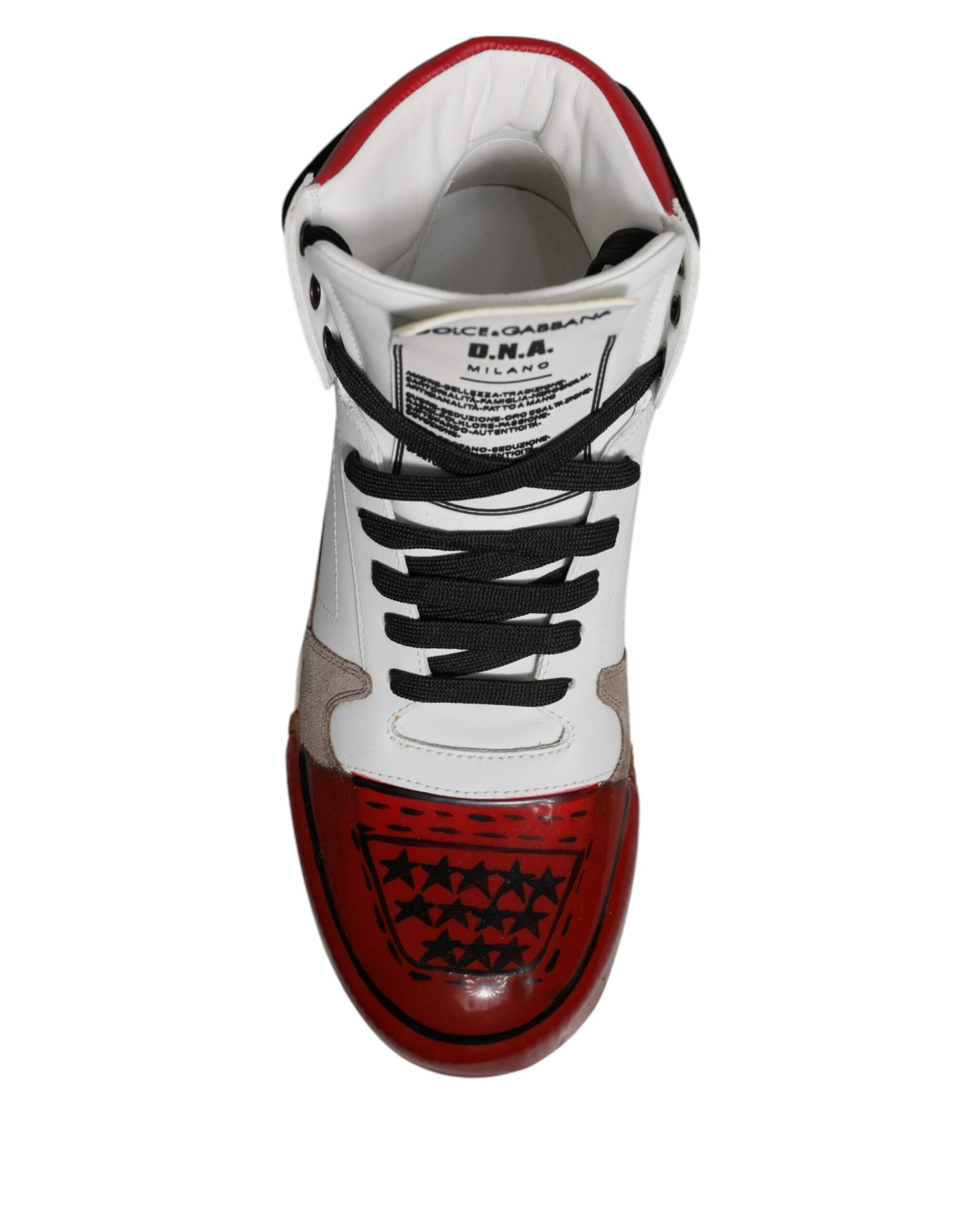 Dolce & Gabbana Multicolor Leather High Top Sneakers Shoes Dolce & Gabbana