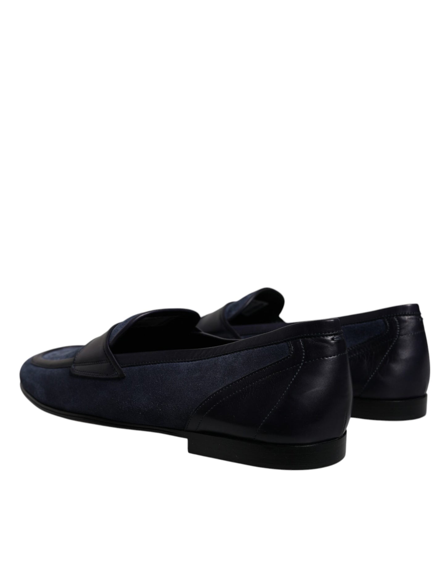 Dolce & Gabbana Blue Suede Leather Shoes Loafer Moccasin Shoes Dolce & Gabbana
