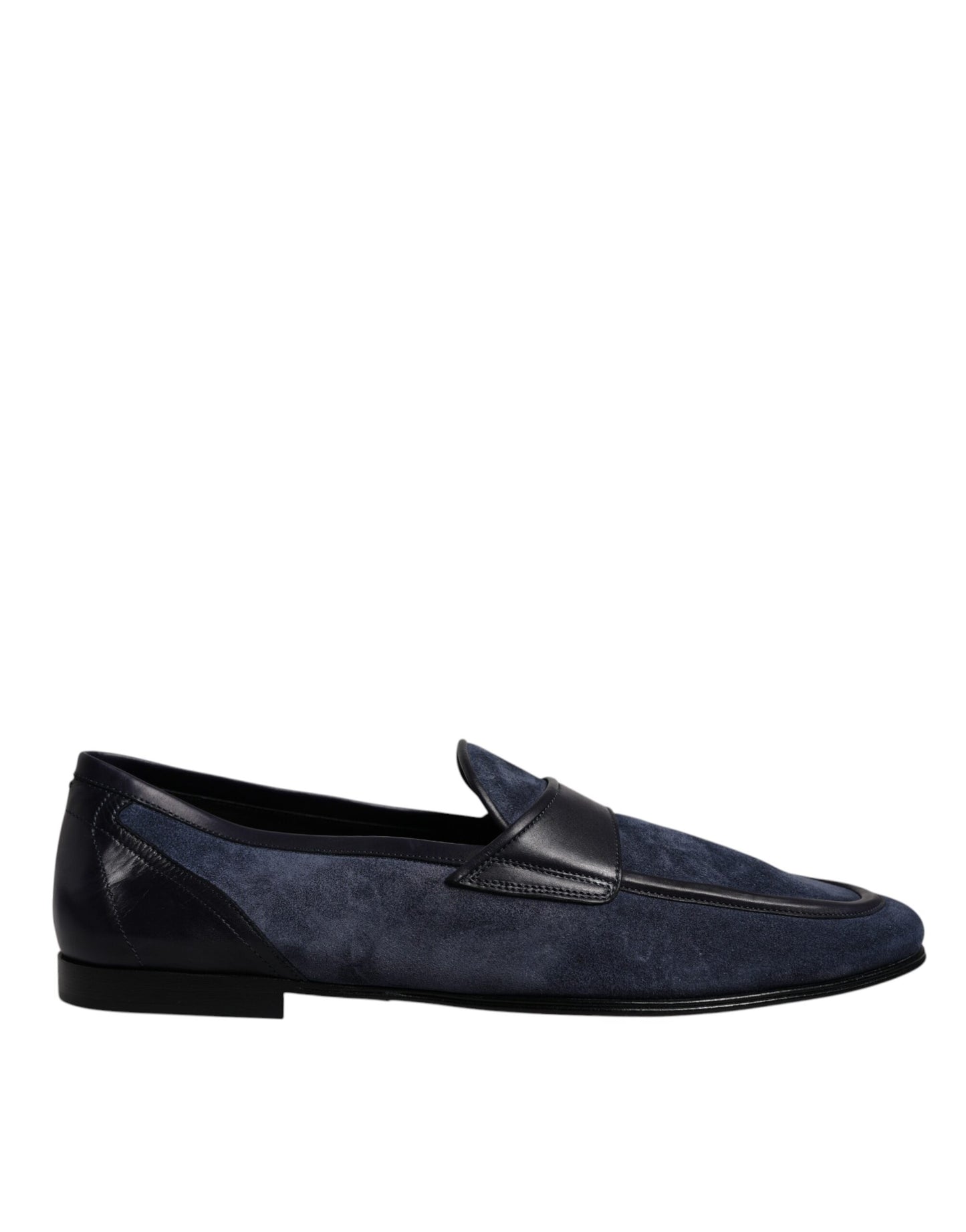 Dolce & Gabbana Blue Suede Leather Shoes Loafer Moccasin Shoes Dolce & Gabbana