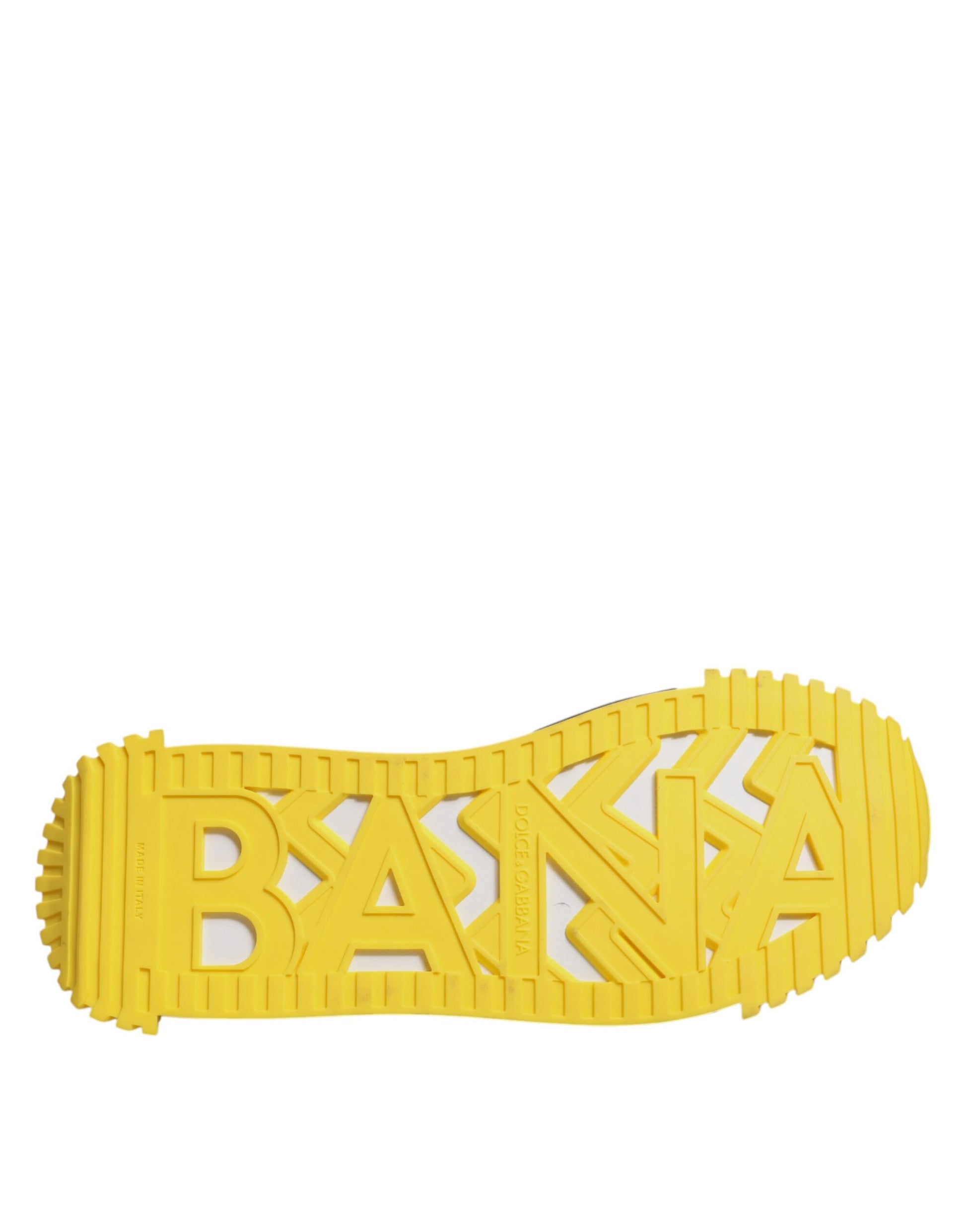 Dolce & Gabbana Black Yellow Low Top NS1 Sneakers Shoes Dolce & Gabbana