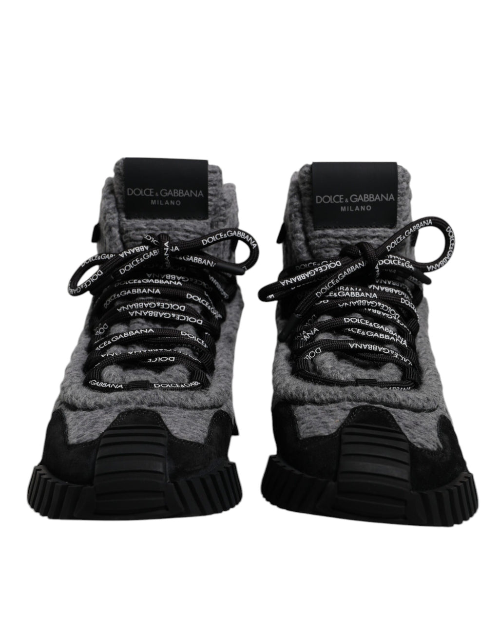 Dolce & Gabbana Gray Black NS1 High Top Boots Sneakers Shoes - Eljoys Fashion 