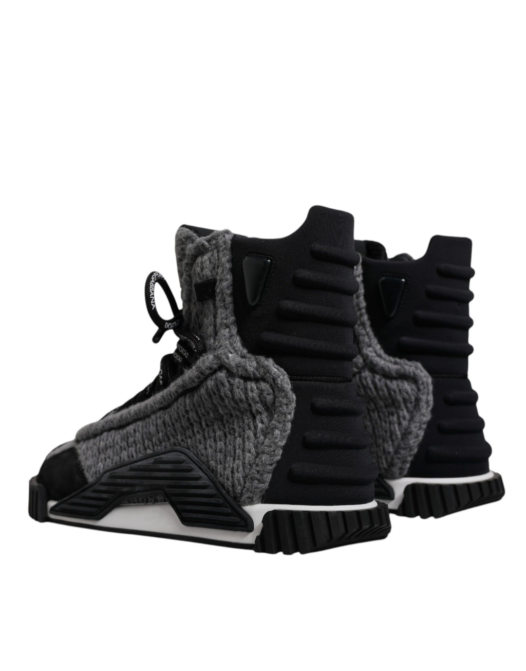 Dolce & Gabbana Gray Black NS1 High Top Boots Sneakers Shoes - Eljoys Fashion 