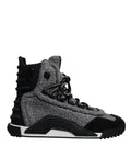 Dolce & Gabbana Gray Black NS1 High Top Boots Sneakers Shoes - Eljoys Fashion 