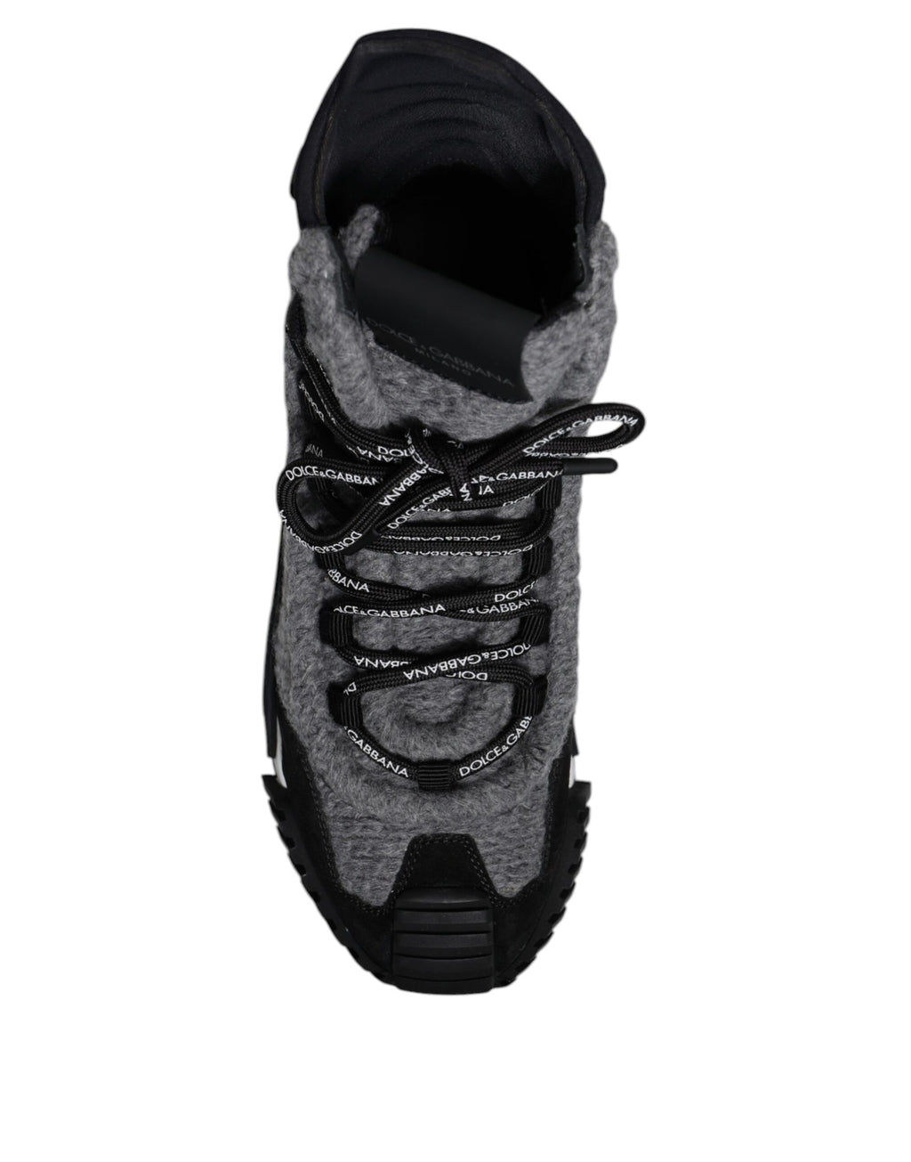 Dolce & Gabbana Gray Black NS1 High Top Boots Sneakers Shoes - Eljoys Fashion 