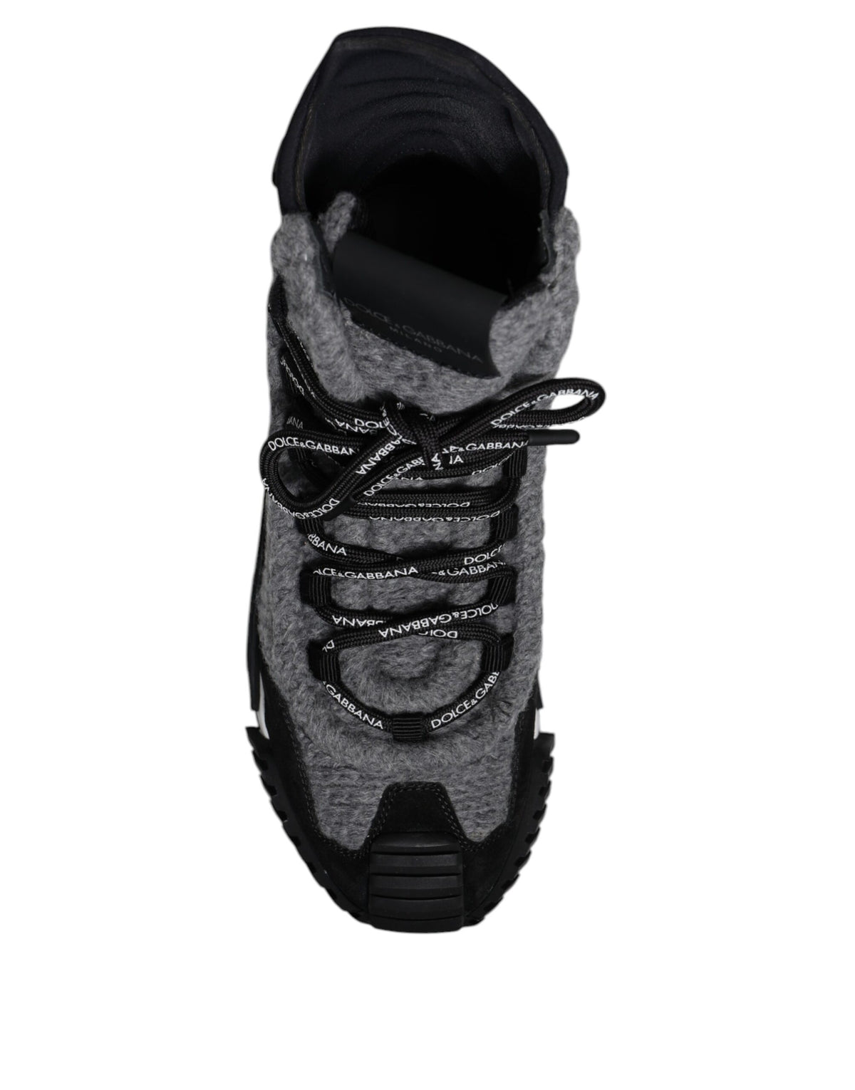 Dolce & Gabbana Gray Black NS1 High Top Boots Sneakers Shoes - Eljoys Fashion 