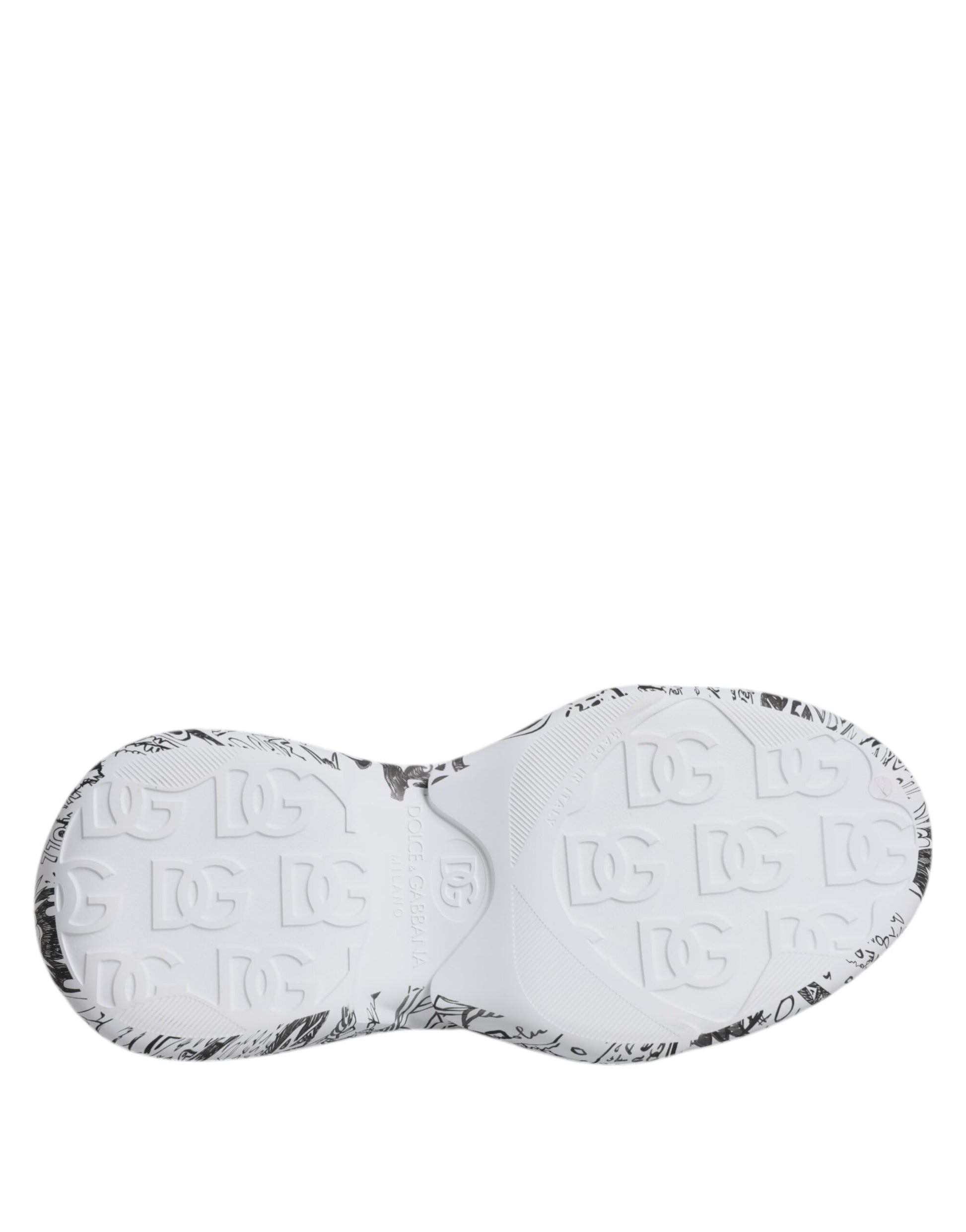 Dolce & Gabbana White Black Graffiti Daymaster Sneakers Shoes Dolce & Gabbana