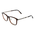 Ermenegildo Zegna Brown Plastic & Titanium Glasses Frames