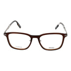 Ermenegildo Zegna Brown Plastic & Titanium Glasses Frames