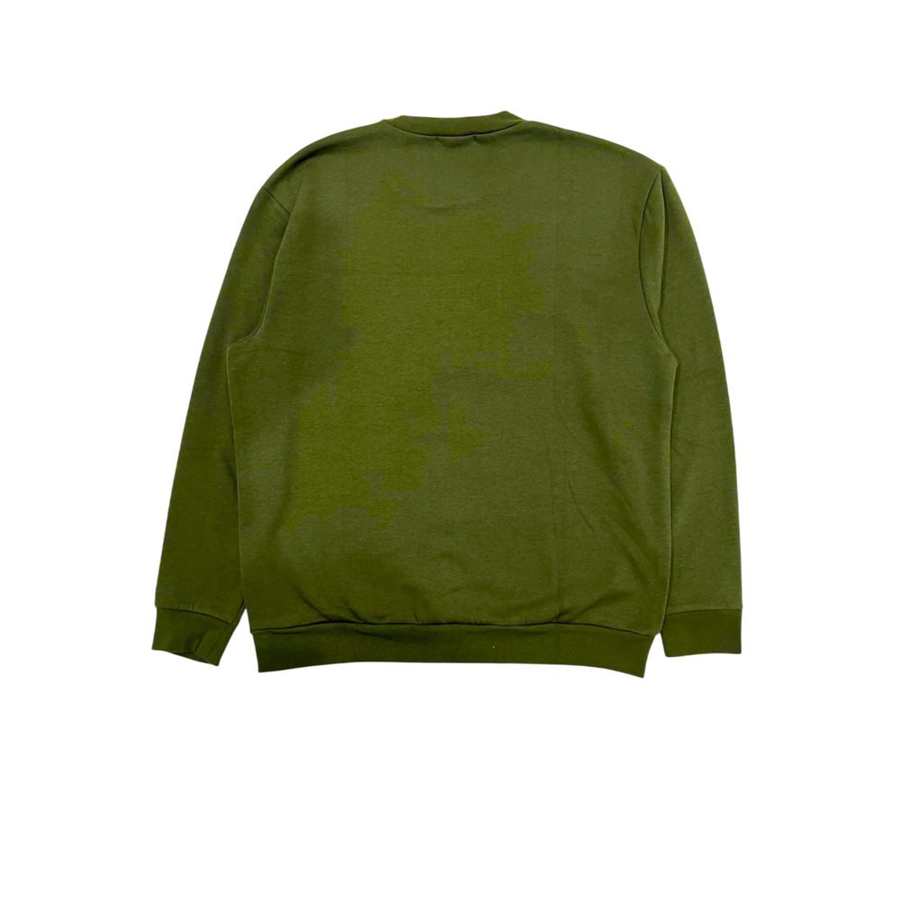 Cavalli Class Green Polyester Men's Hoodie Cavalli Class