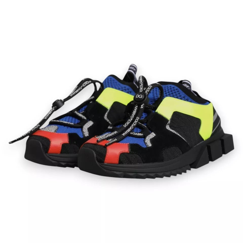 Dolce & Gabbana Multicolor Mesh Sorrento Trekking Sneakers Shoes Dolce & Gabbana