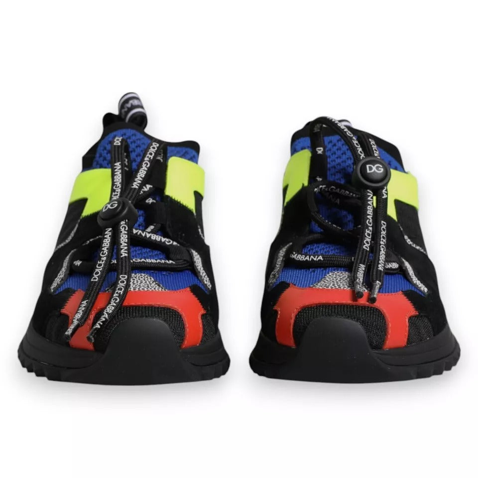 Dolce & Gabbana Multicolor Mesh Sorrento Trekking Sneakers Shoes Dolce & Gabbana