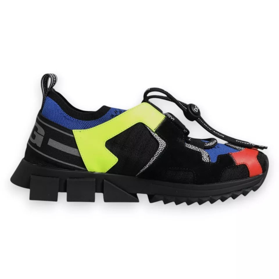 Dolce & Gabbana Multicolor Mesh Sorrento Trekking Sneakers Shoes Dolce & Gabbana