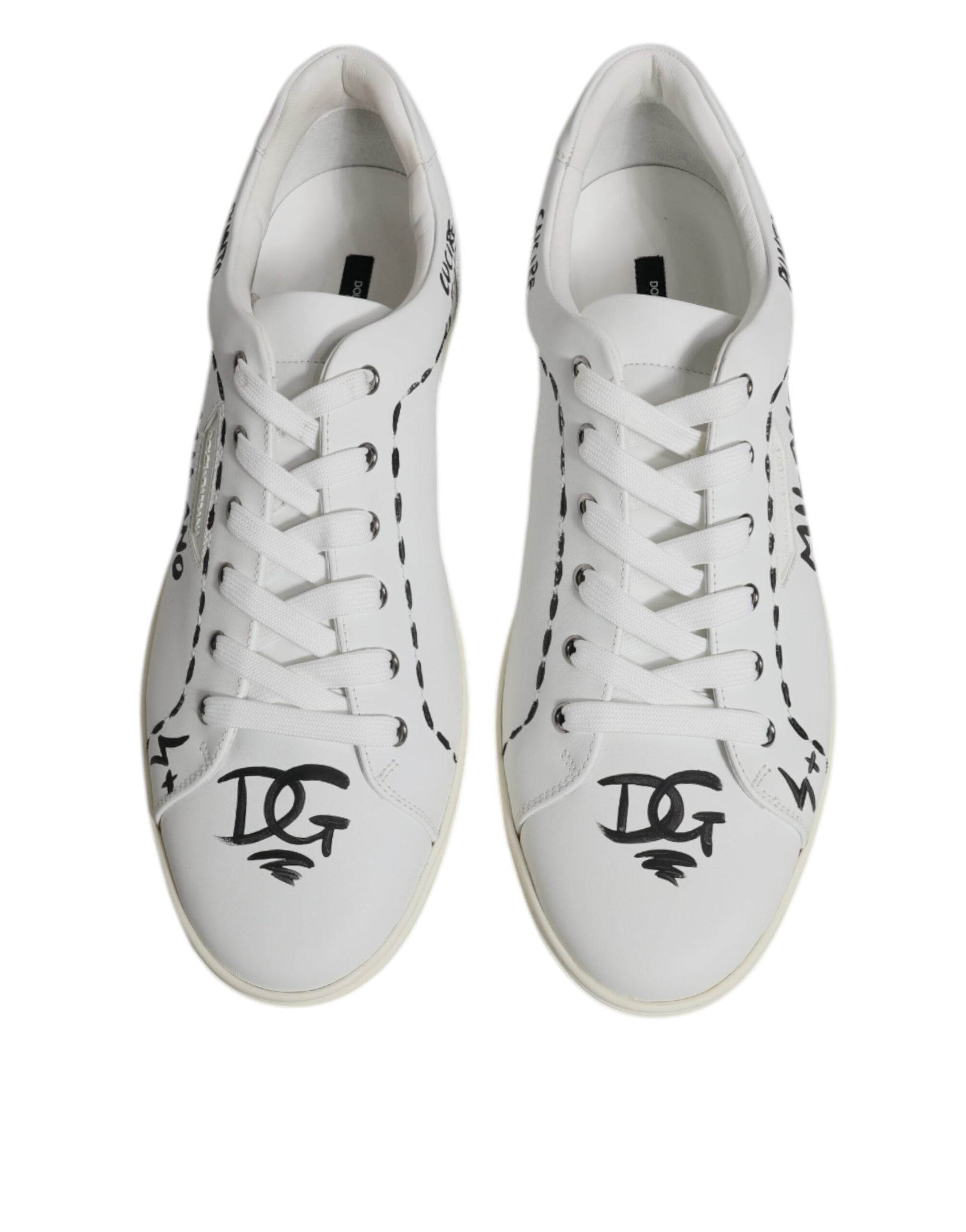 Dolce & Gabbana White Leather Milano Low Top Sneakers Shoes Dolce & Gabbana