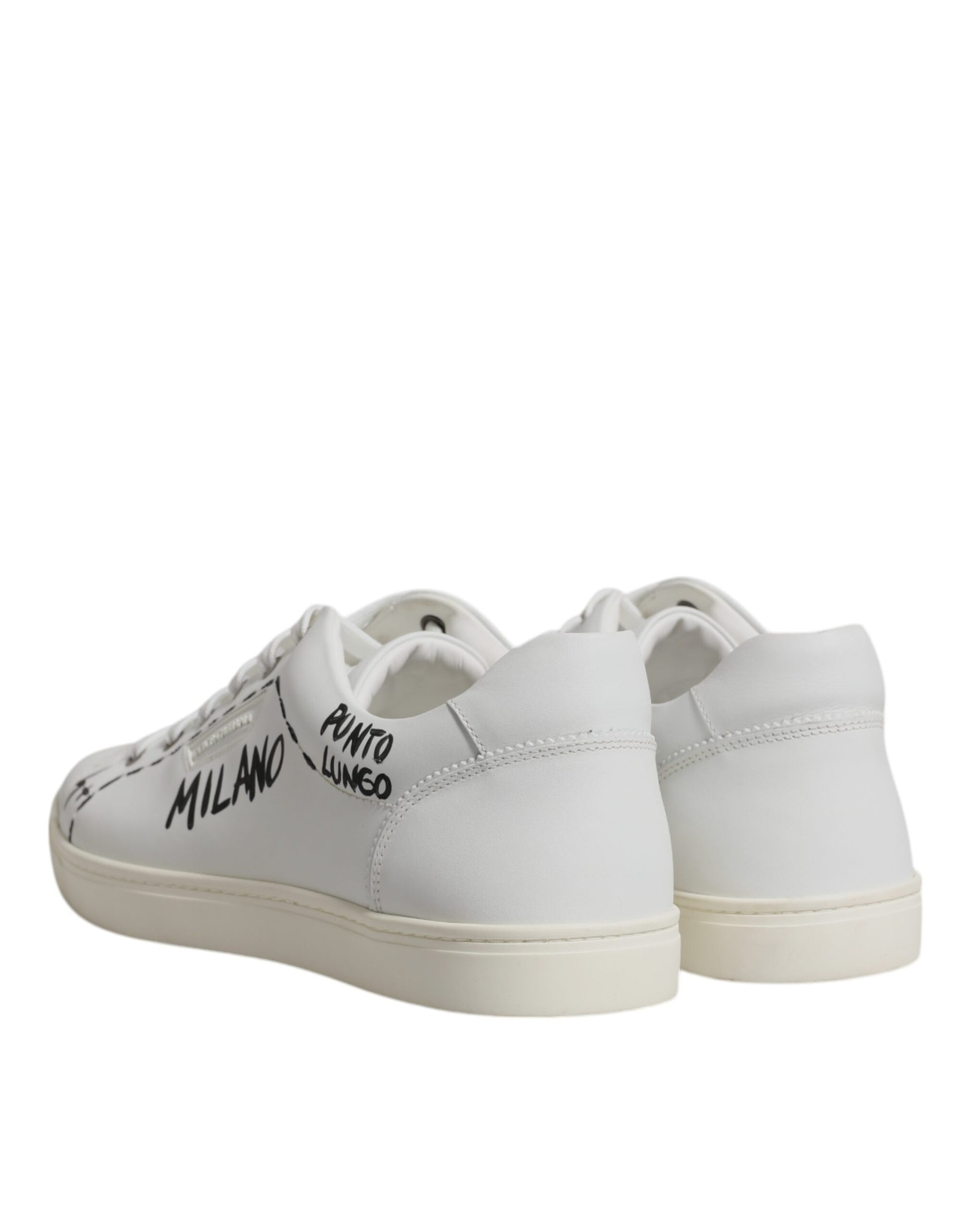 Dolce & Gabbana White Leather Milano Low Top Sneakers Shoes Dolce & Gabbana
