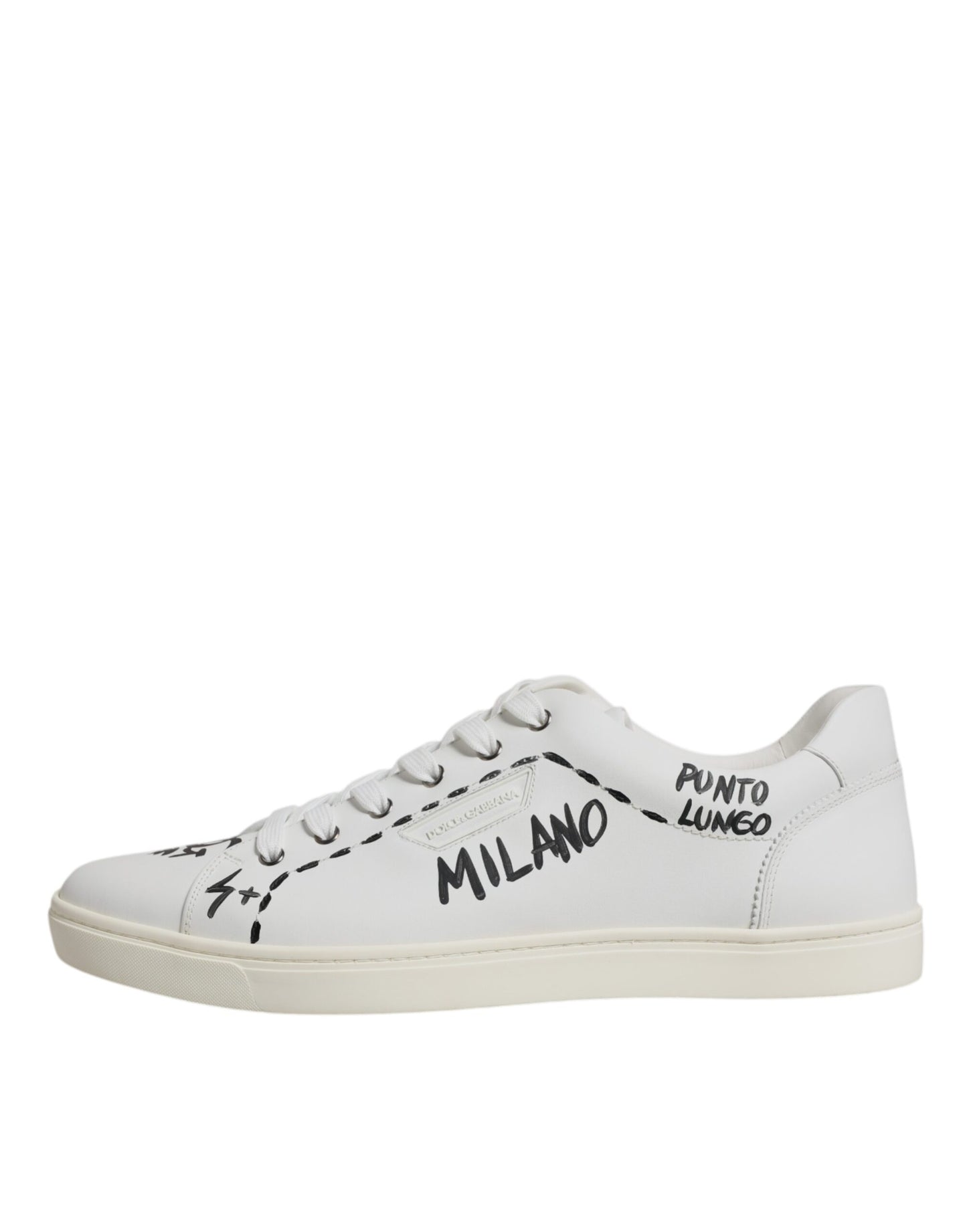 Dolce & Gabbana White Leather Milano Low Top Sneakers Shoes Dolce & Gabbana