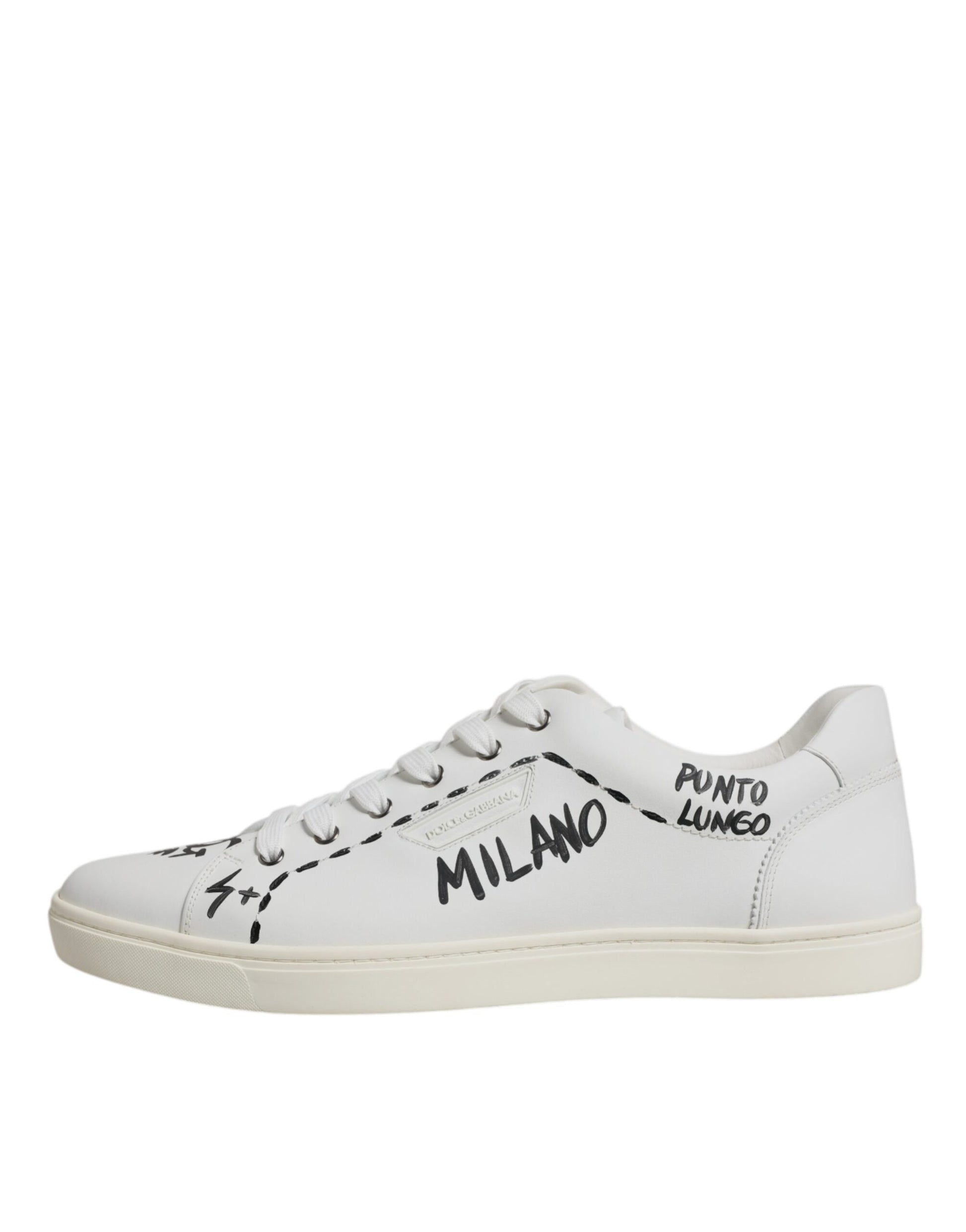 Dolce & Gabbana White Leather Milano Low Top Sneakers Shoes Dolce & Gabbana