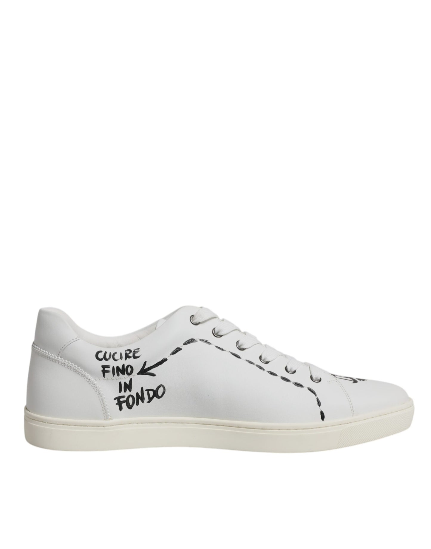 Dolce & Gabbana White Leather Milano Low Top Sneakers Shoes Dolce & Gabbana