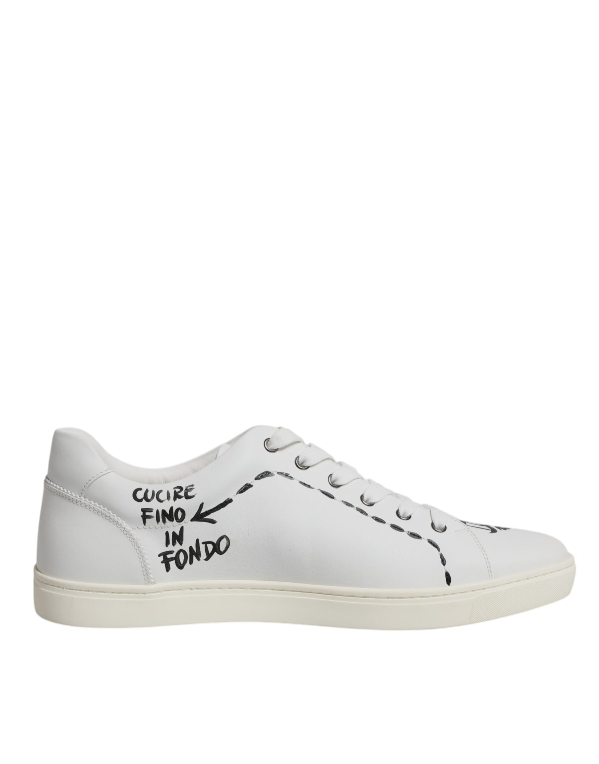Dolce & Gabbana White Leather Milano Low Top Sneakers Shoes Dolce & Gabbana