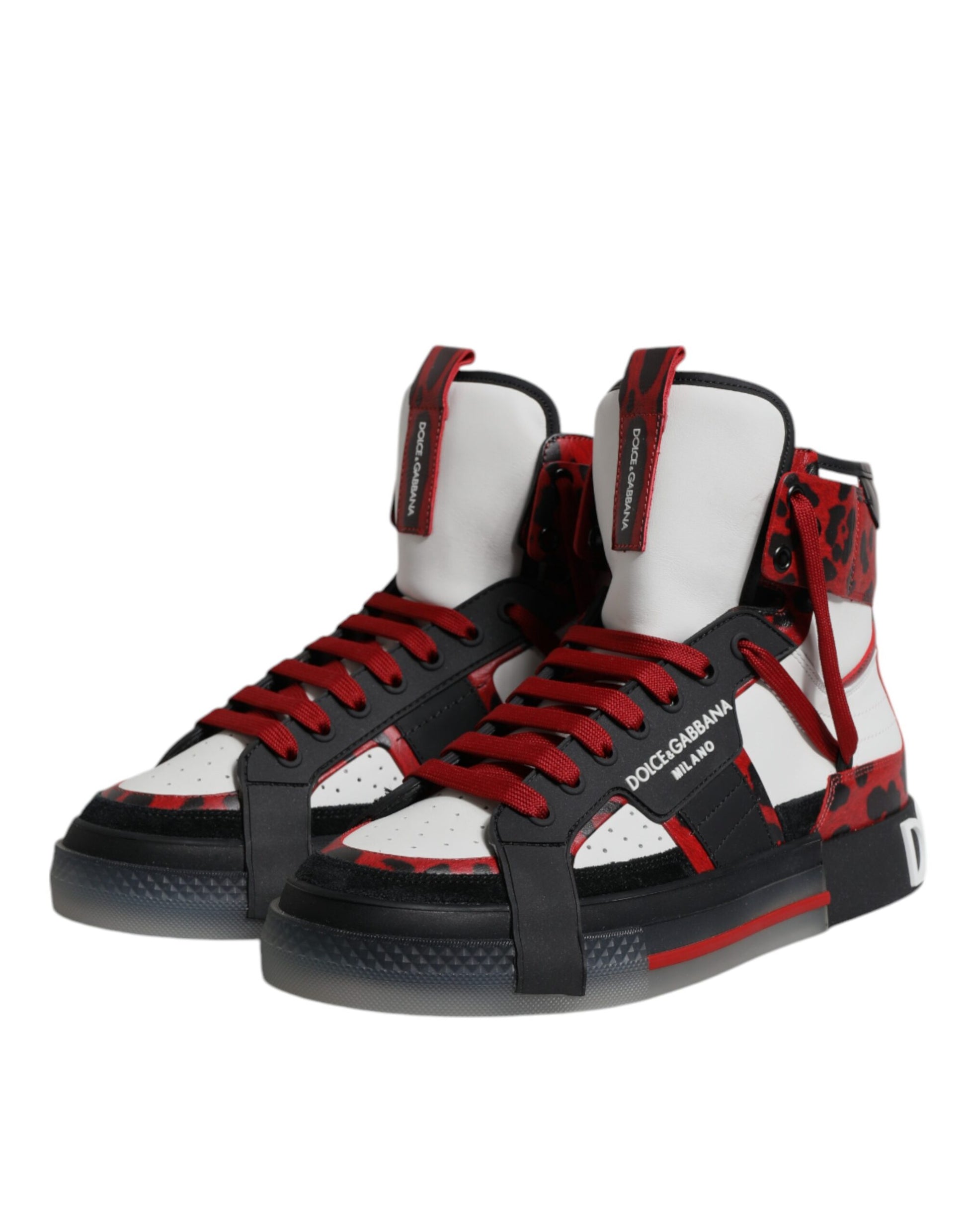 Dolce & Gabbana Multicolor Leather High Top Sneakers Shoes Dolce & Gabbana