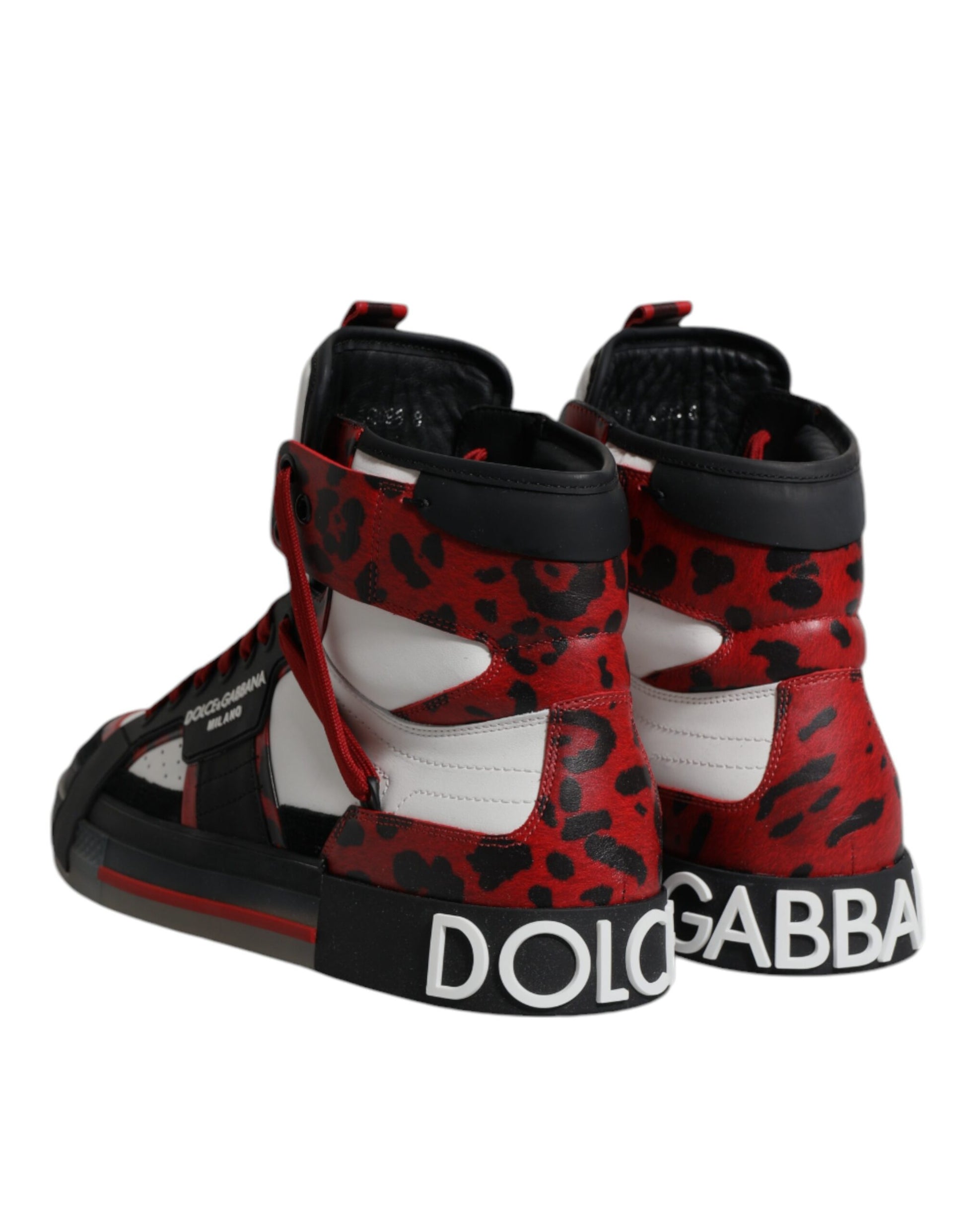 Dolce & Gabbana Multicolor Leather High Top Sneakers Shoes Dolce & Gabbana