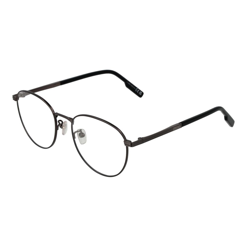 Ermenegildo Zegna gray titanium glasses frames with sleek design and modern style, suitable for stylish eyewear.