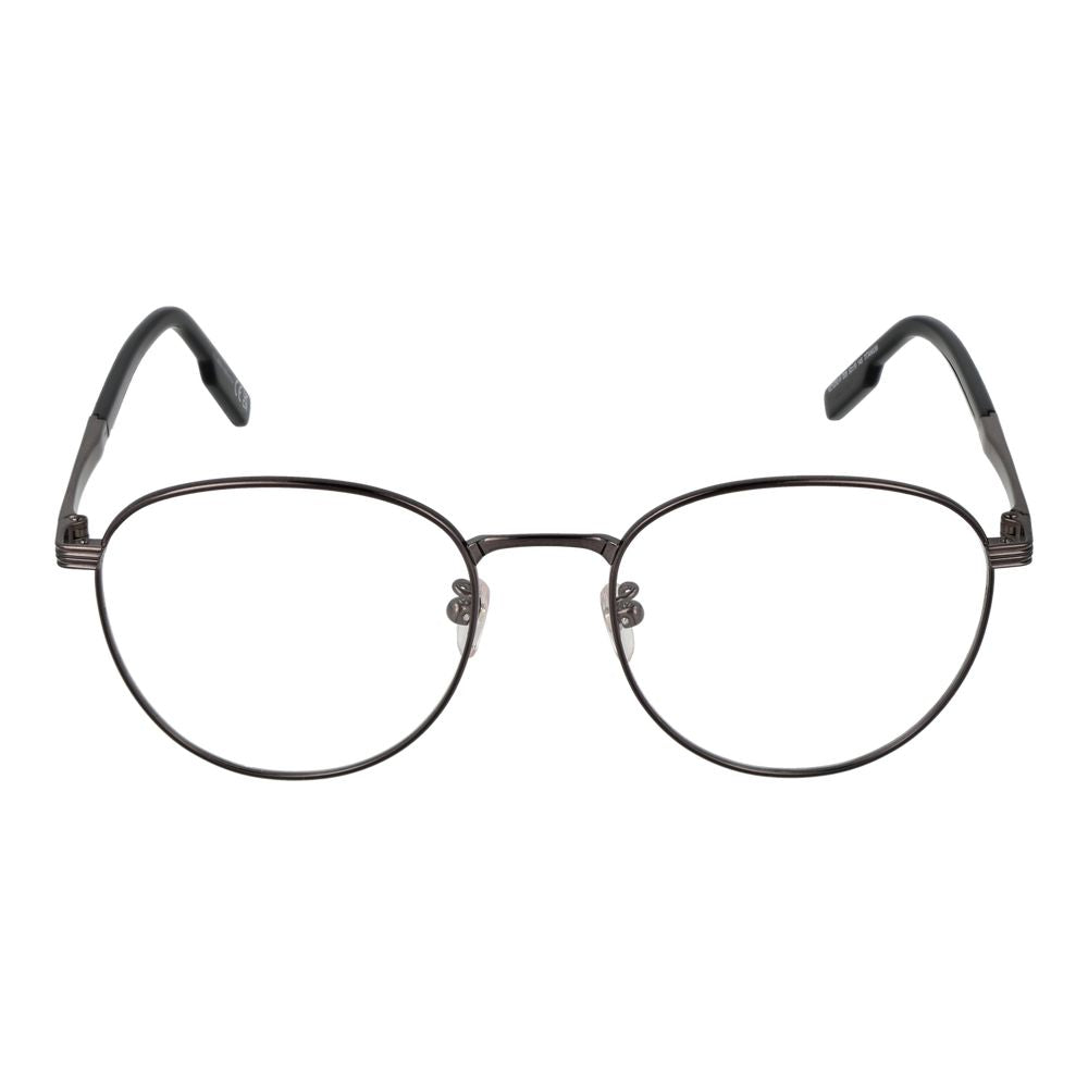 Ermenegildo Zegna gray titanium glasses frames with sleek, modern design and lightweight construction.
