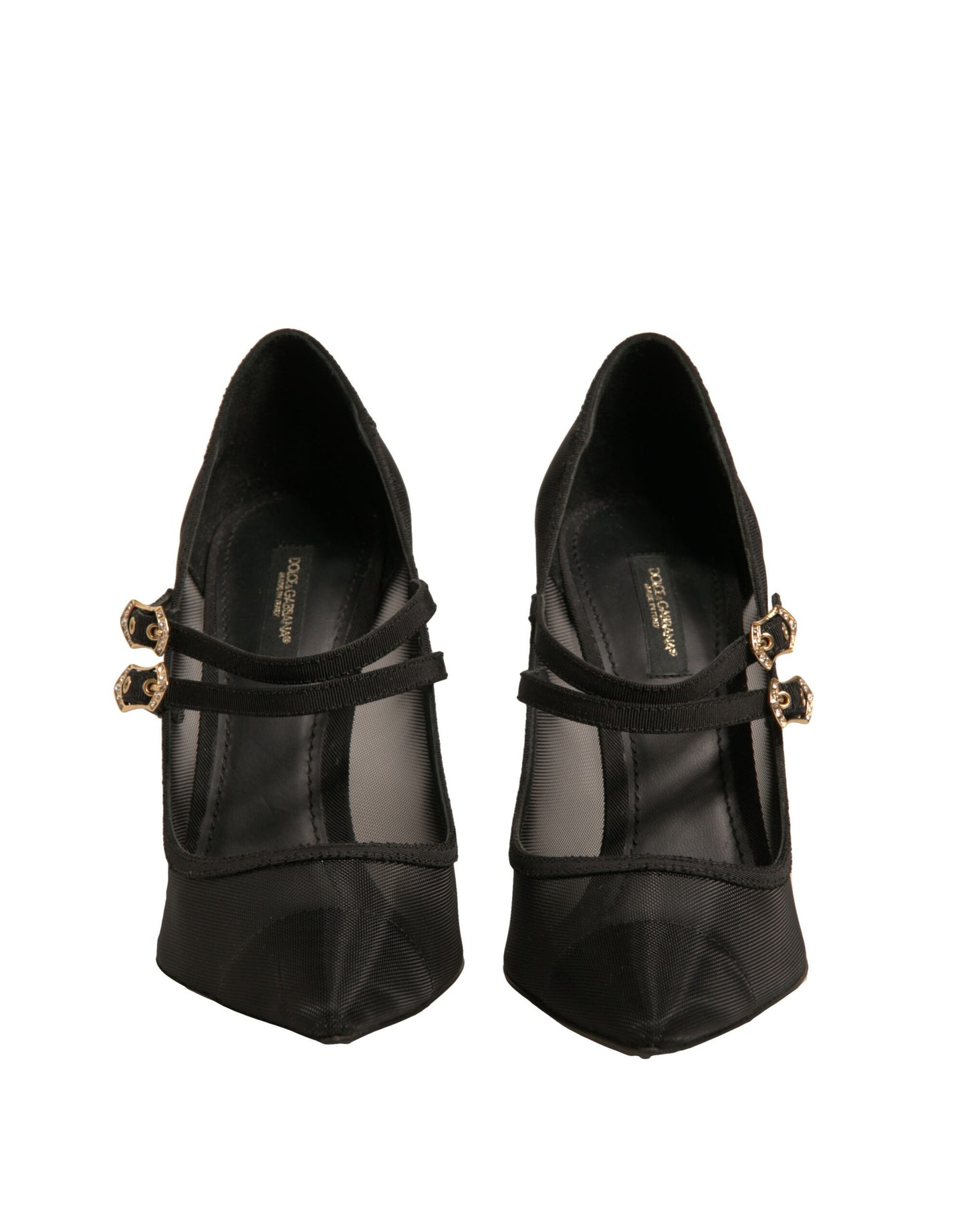 Dolce & Gabbana Black Mesh Mary Jane High Heels Pumps Shoes Dolce & Gabbana