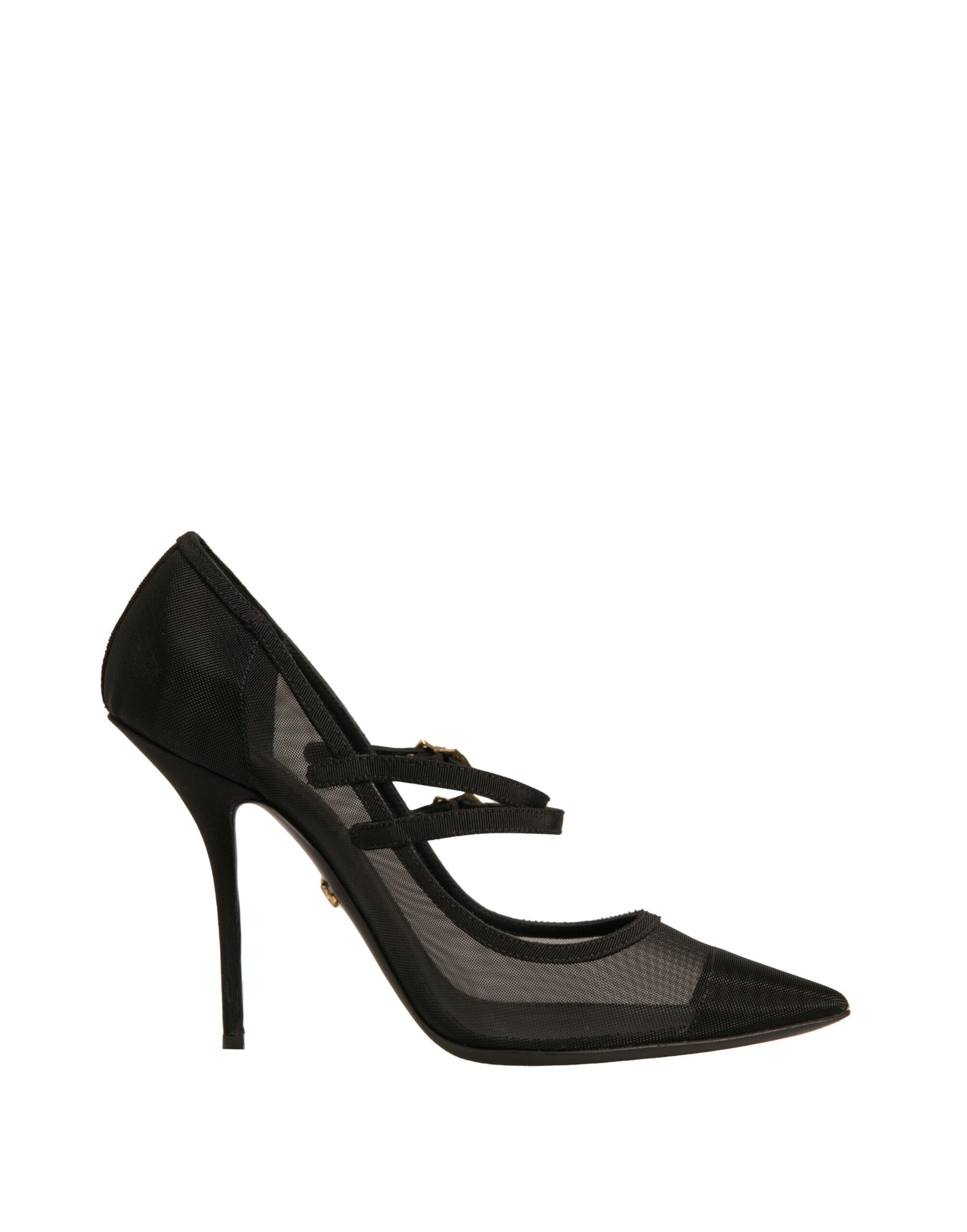 Dolce & Gabbana Black Mesh Mary Jane High Heels Pumps Shoes Dolce & Gabbana