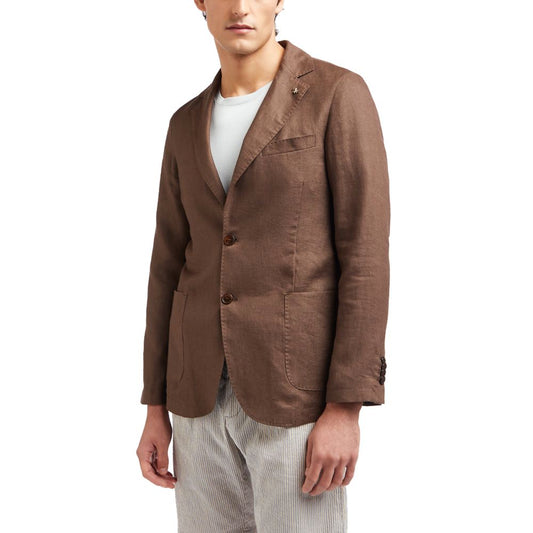 AT.P.CO Brown Linen Blazer AT.P.CO