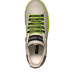 Dolce & Gabbana White Yellow Portofino Leather Sneakers Shoes
