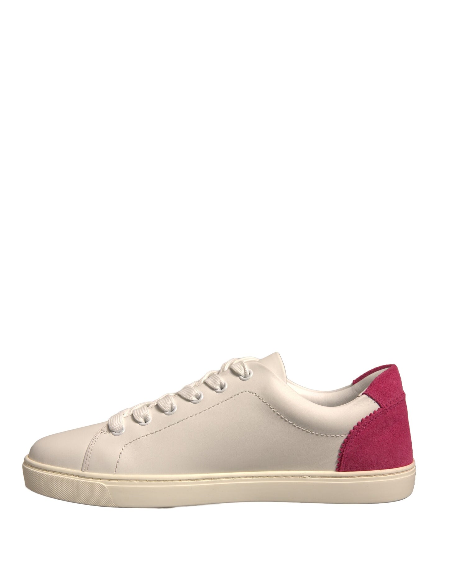 Dolce & Gabbana White Suede Leather Low Top Sneakers Shoes Dolce & Gabbana